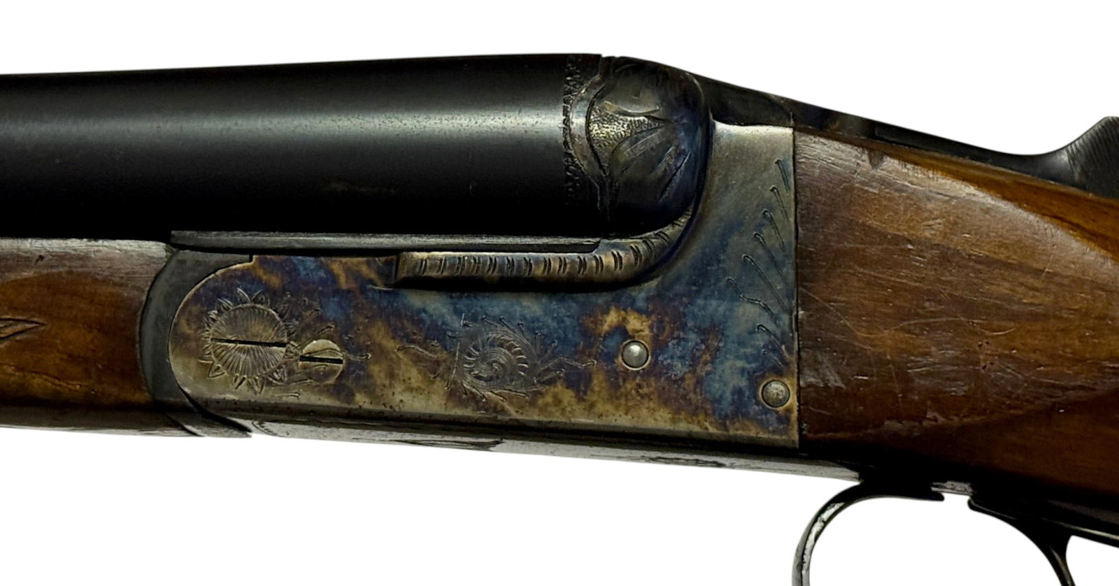Excellent Scroll Engraved Spanish Zamacola Hermanos Jabali 12 GA. SXS Double Barrel Shotgun - 3