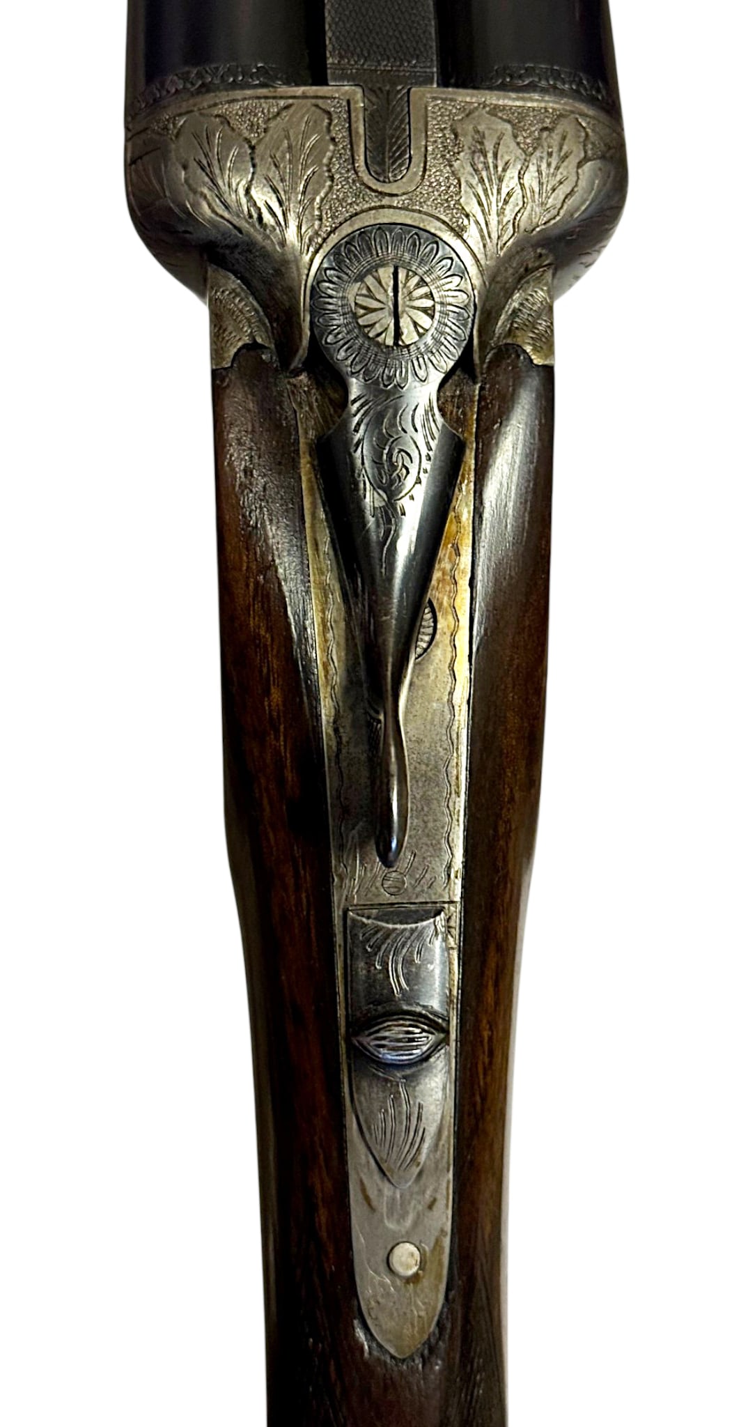 Excellent Scroll Engraved Spanish Nitro 12 GA. SXS Double Barrel Greener Crossbolt Shotgun - 3