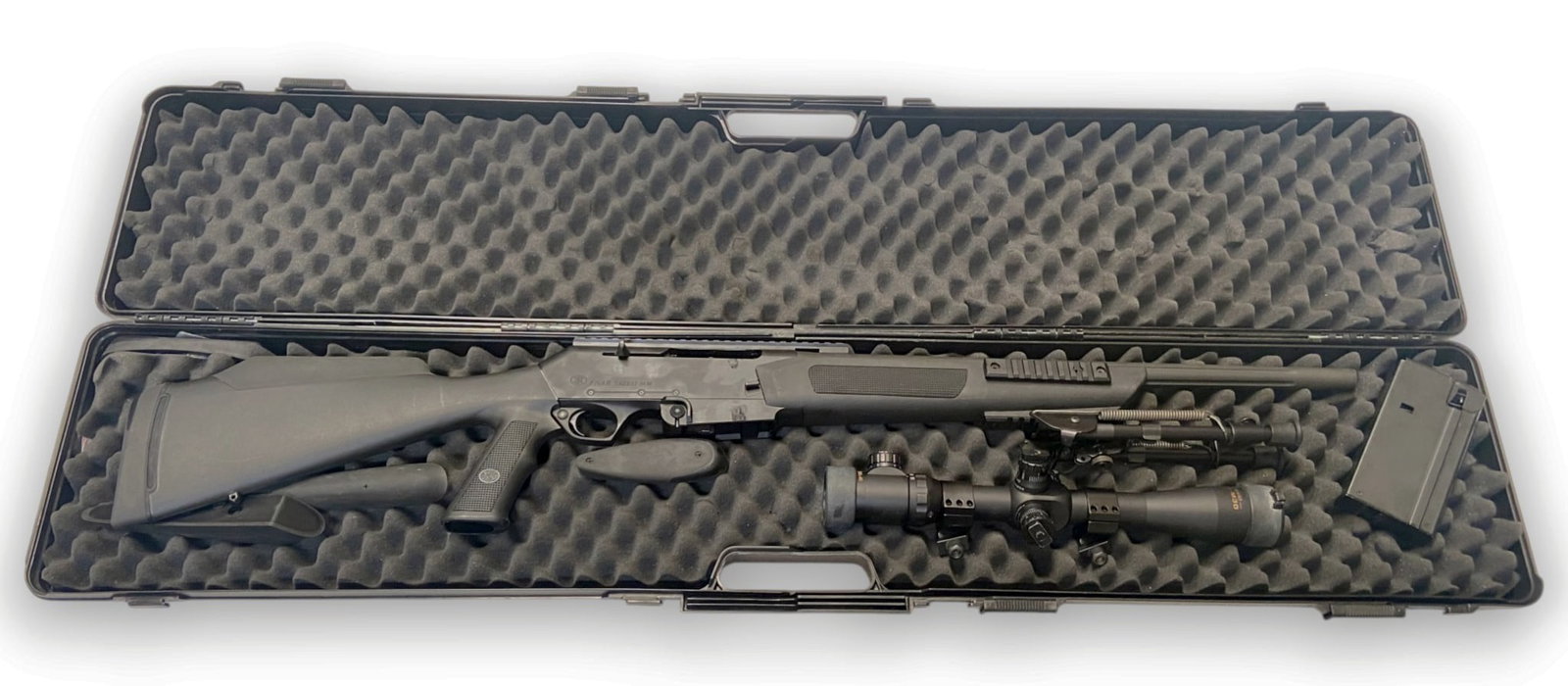 LNIB FN FNAR Semi-Automatic 7.62x51mm Rifle with Scope & Accessories in Factory Case: S#: 319MN04112 | Comes with Konuspro M30 4.5-16x40 scope with scope rings | Comes in Factory FN Herstal Hard Case with (1) magazine, cheek risers spacers, butt pad spacers and Harris 1A2 bipod ||||