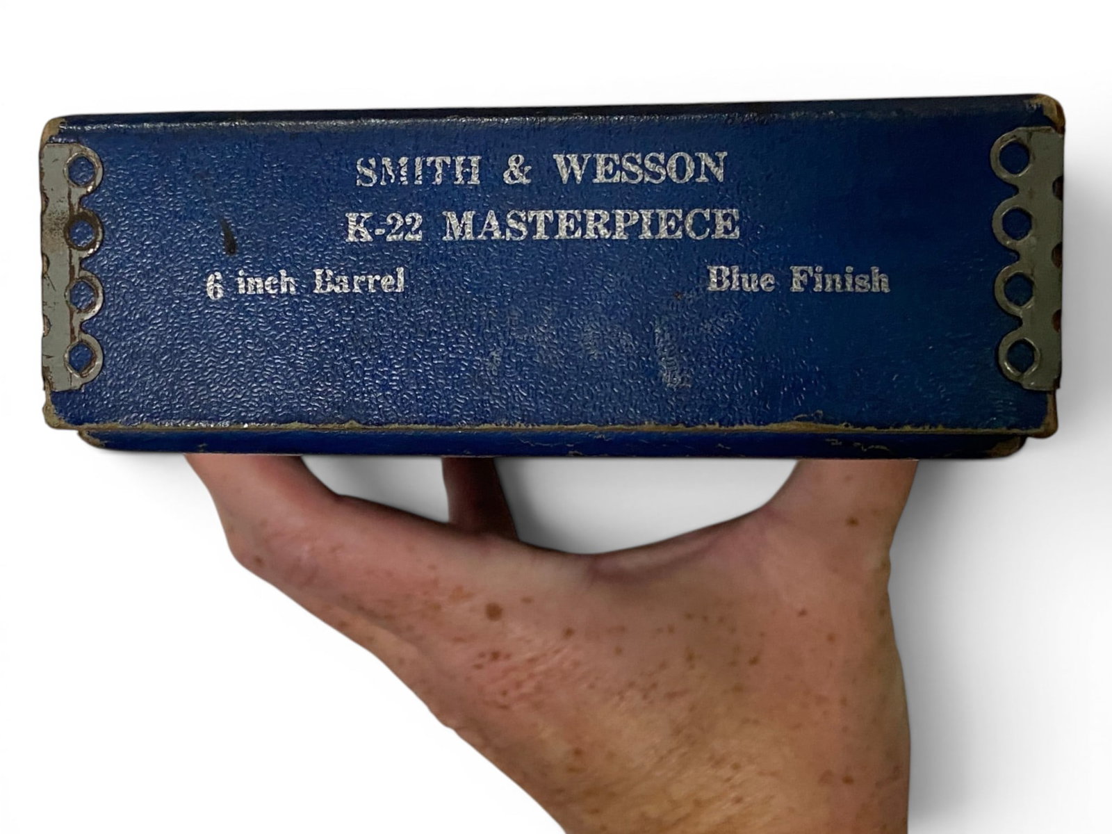 Vintage Smith & Wesson K-22 Masterpiece 2-Piece Factory Revolver Box w/ Various Tools - 4