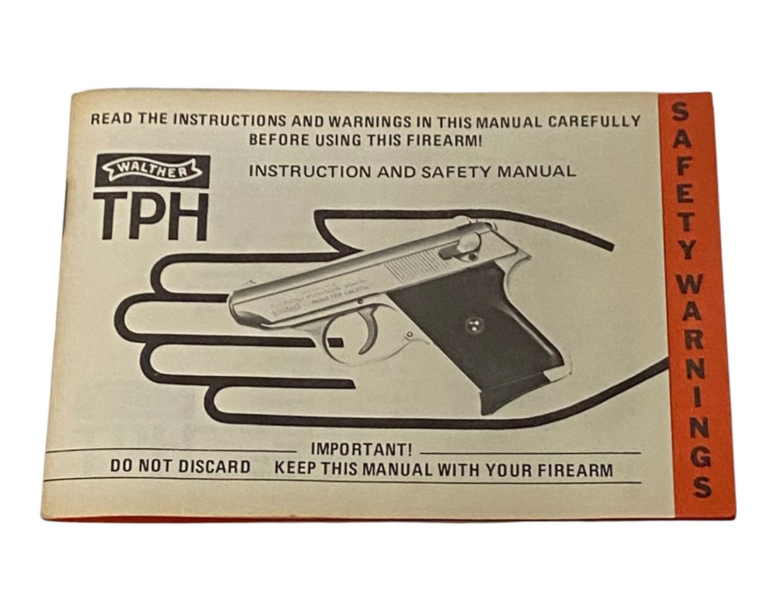 Vintage Walther/ Interarms Model TPH .22 LR Stainless Steel Pistol Box with Paper Target - 5