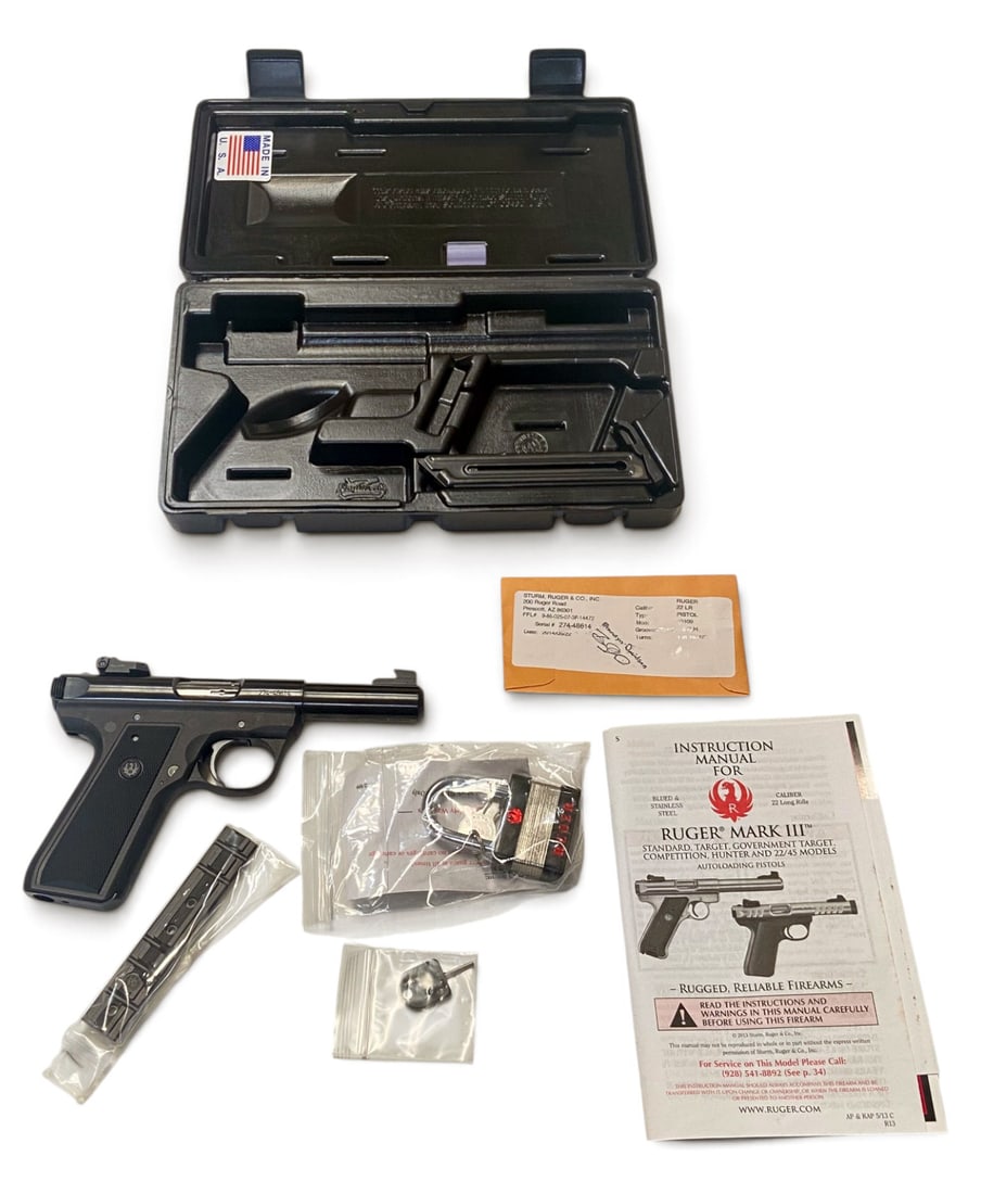 NIB Ruger 22/45 P4MKIII Target Semi-Automatic .22 LR Pistol with Original Box (1 of 14)