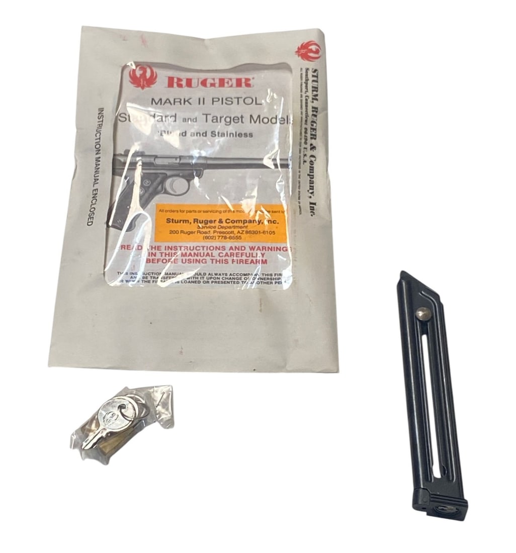 NIB 1993 Ruger MK II Competition Target Stainless Slab-Side .22LR Pistol with Scope Mount - 17