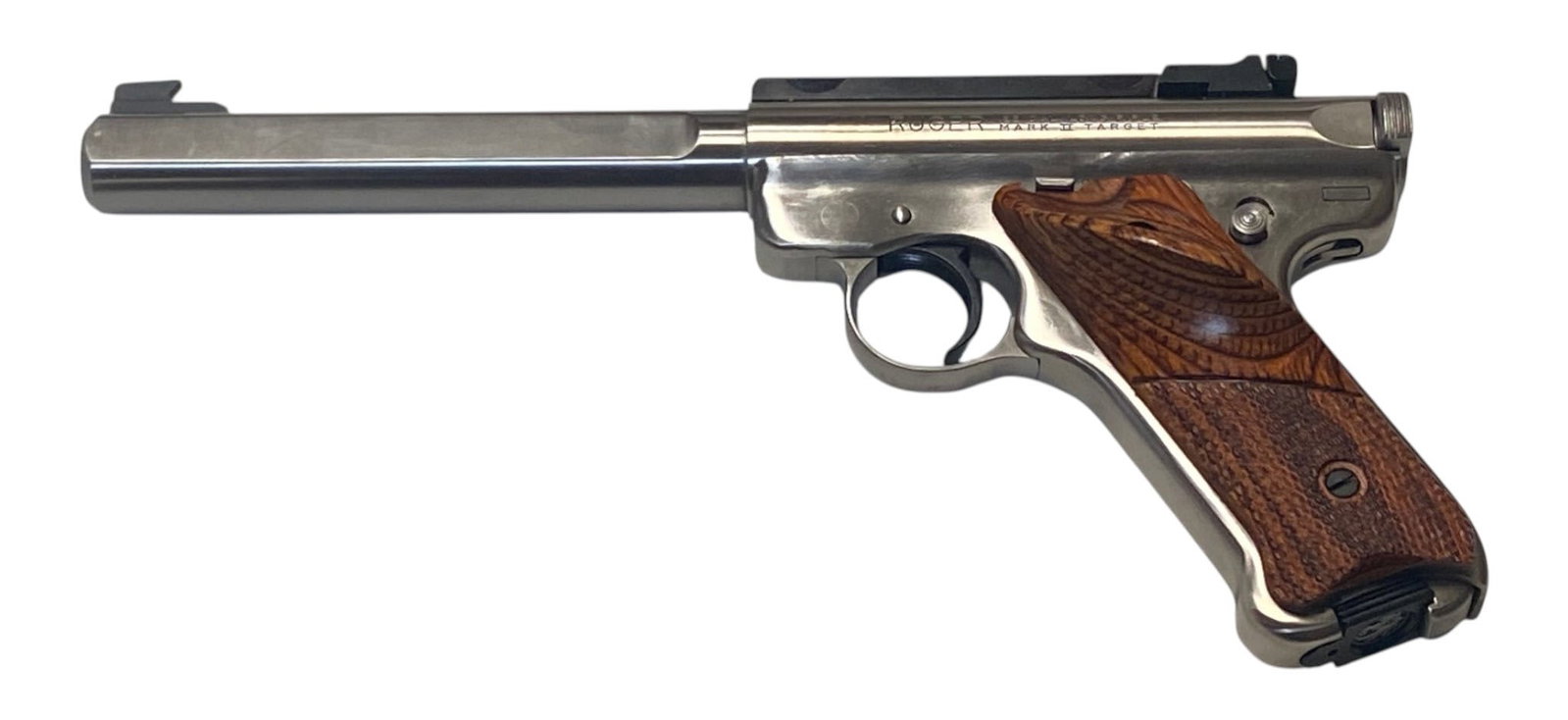 NIB 1993 Ruger MK II Competition Target Stainless Slab-Side .22LR Pistol with Scope Mount - 4