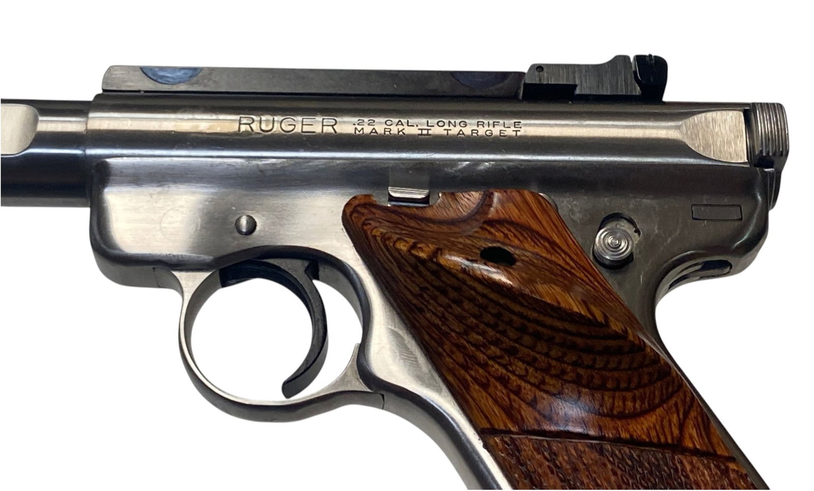 NIB 1993 Ruger MK II Competition Target Stainless Slab-Side .22LR Pistol with Scope Mount - 8