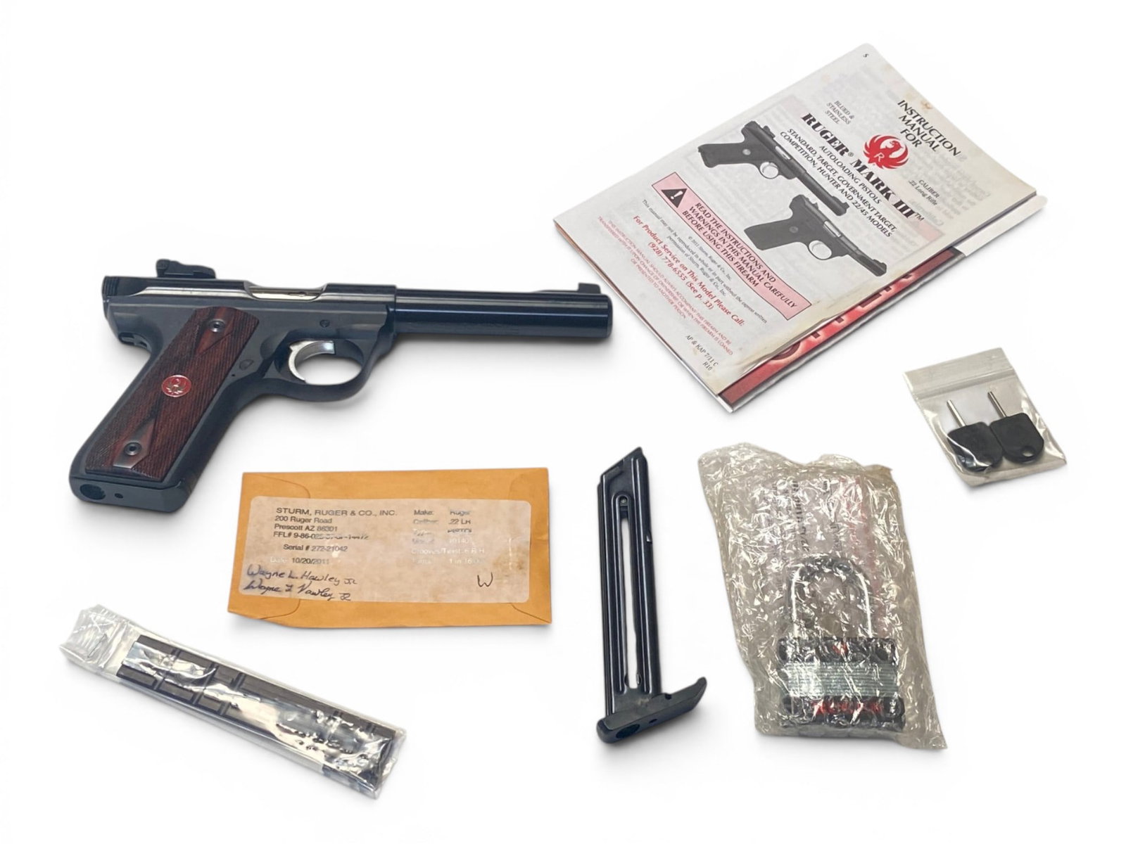 NIB Ruger 22/45 MK III Target Model .22 LR Semi-Automatic Pistol with Original Box - 2
