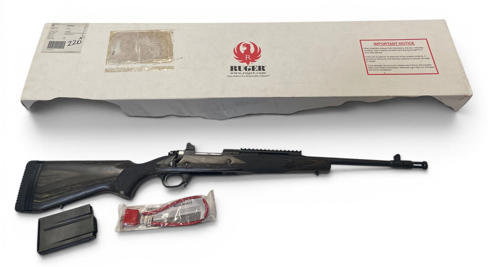 NIB Ruger Gunsite Scout .308 WIN Bolt Action Rifle with Original Box: S#: 680-42967 | 18" Barrel | Comes with (1) Magazine, Lock, Scope Rings, and Manual |||| CONDITION: New in Box. Mechanically Functions. Bore is Excellent ||||| CLASS: MODERN