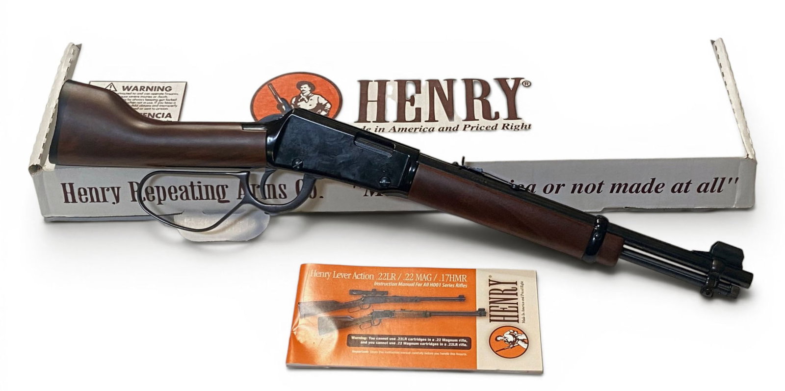 Henry Model H001ML Lever-Action .22 S-L-LR Mare's Leg Pistol with Original Box: S#: HML008695 | 13" Barrel | Comes in Original Box with Manual |||| CONDITION: New in Box. Mechanically Functions. Bore is Excellent ||||| CLASS: MODERN