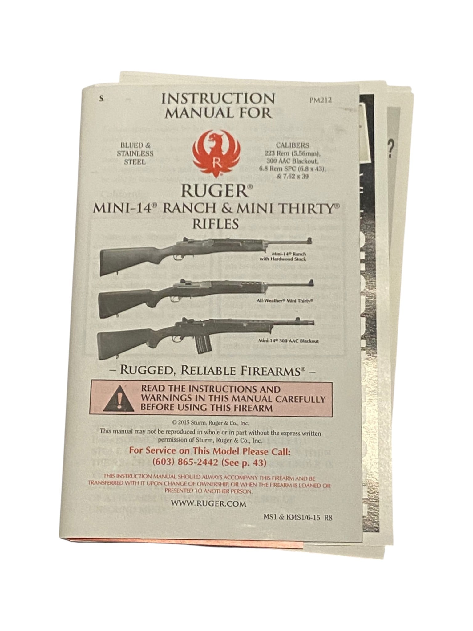 NIB Ruger Mini-14 Ranch Rifle 5.56mm Semi-Automatic Rifle - 5
