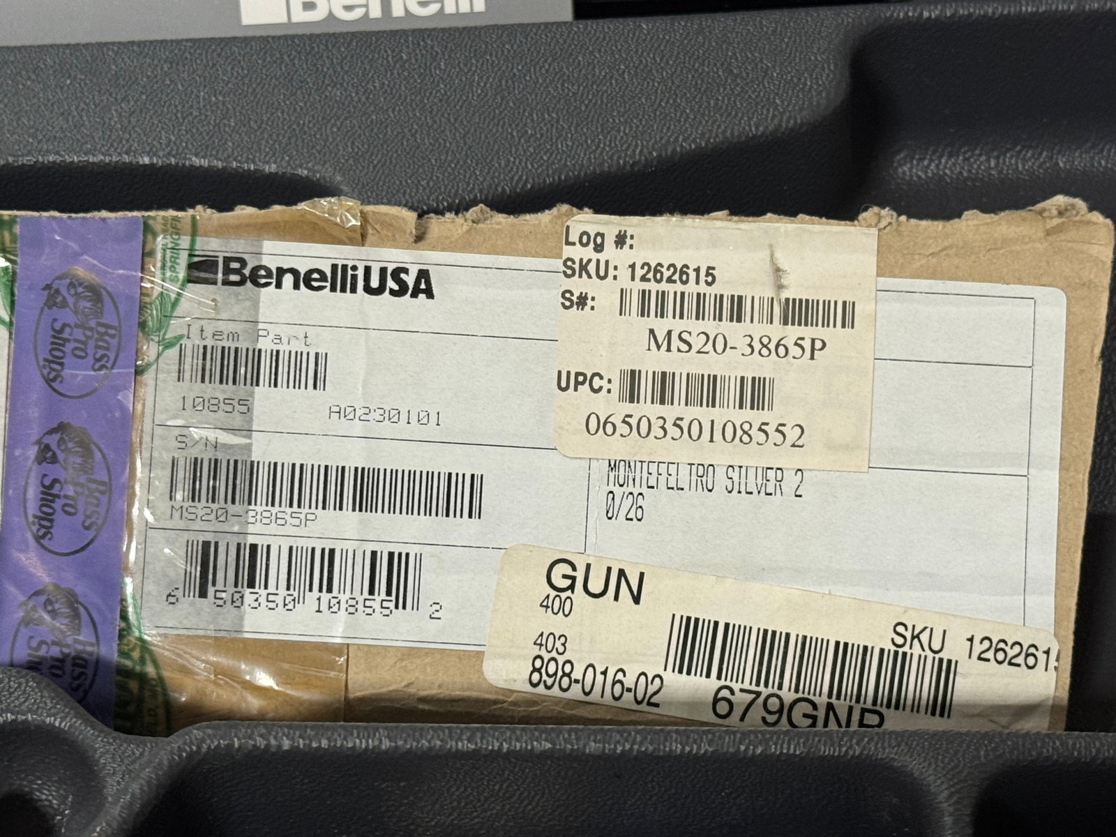 LNIB 2012 Benelli Montefeltro Silver 2 Featherweight Series 20 GA. Semi-Automatic 26” Shotgun - 20