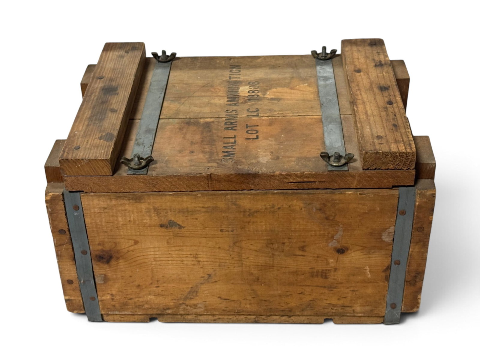 Original Empty 384 Cartridges CAL. 30 in 8rd Clips Bandoleers Wood Ammunition Crate - 4