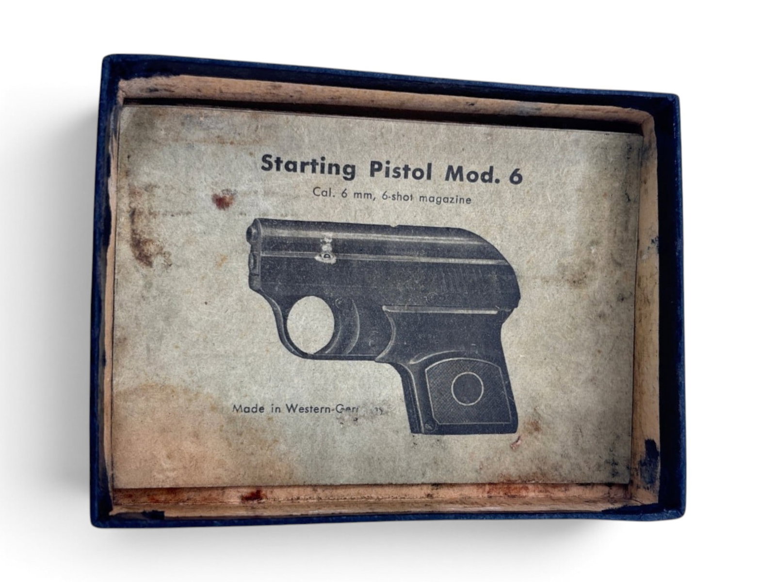 German PIC Model 6 (6mm) Starter Pistol in Original Box - 3