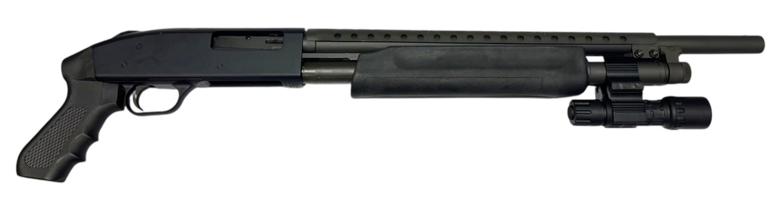 Excellent Mossberg Model 500 Pump Action 20 GA. Home Defense Shotgun w/ Flashlight - 2