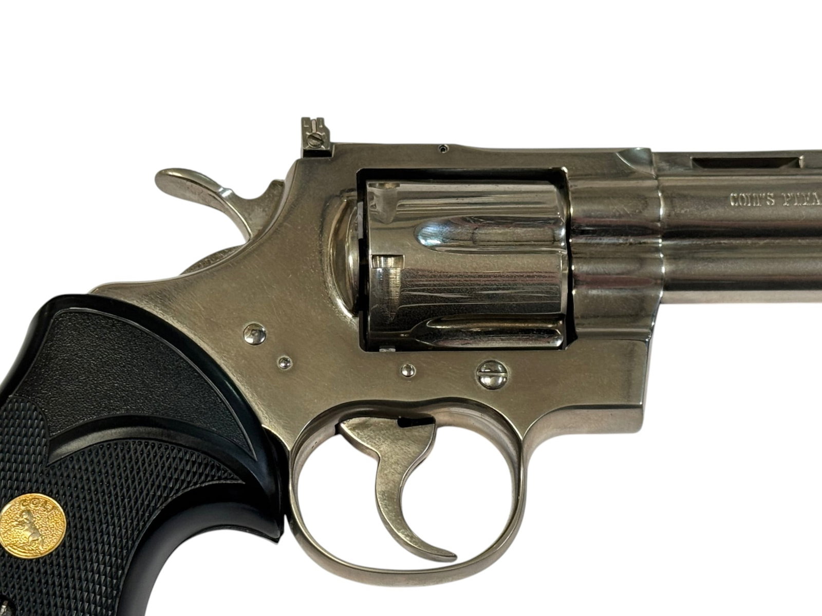 Excellent 1970 Colt Python 6" Nickel .357 MAGNUM Revolver - 7
