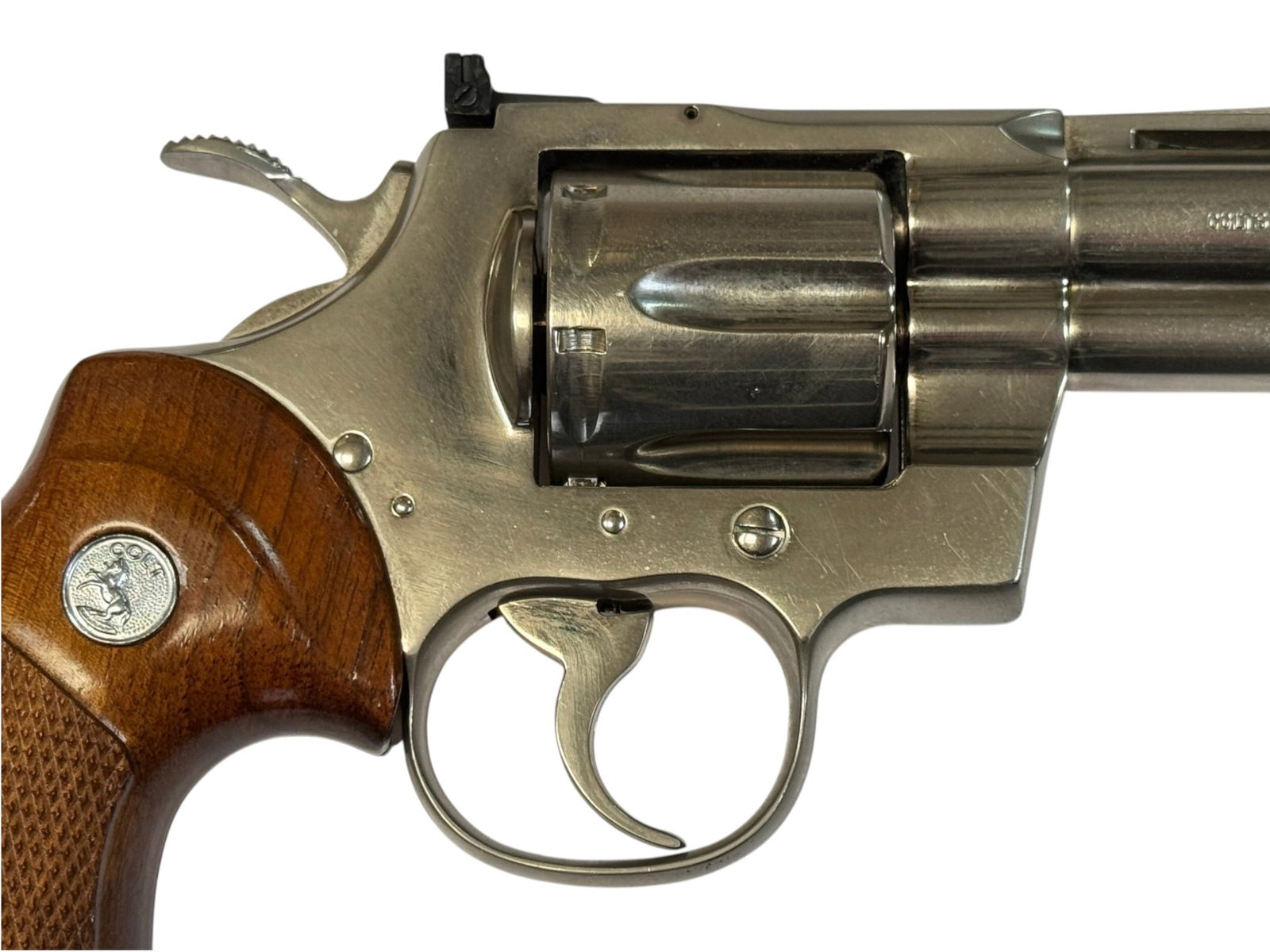 Excellent 1979 Colt Python 4" Bright Nickel .357 MAGNUM Revolver - 8