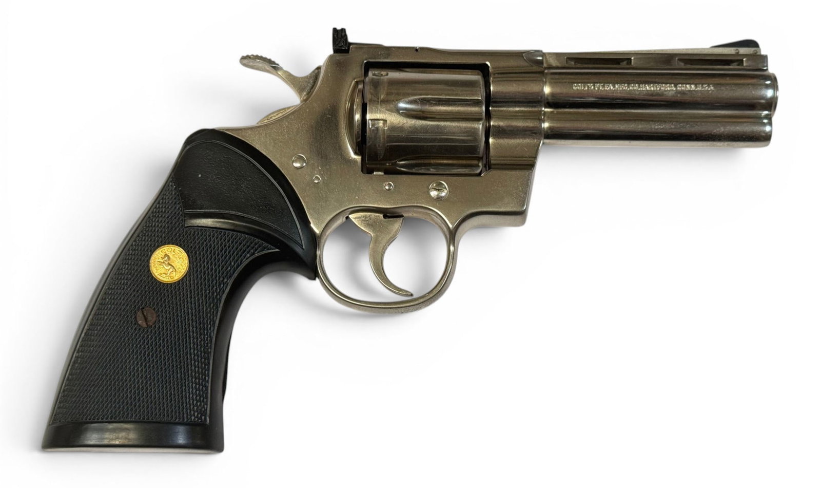 Excellent 1980 Colt Python 4" Nickel .357 MAGNUM Revolver - 2
