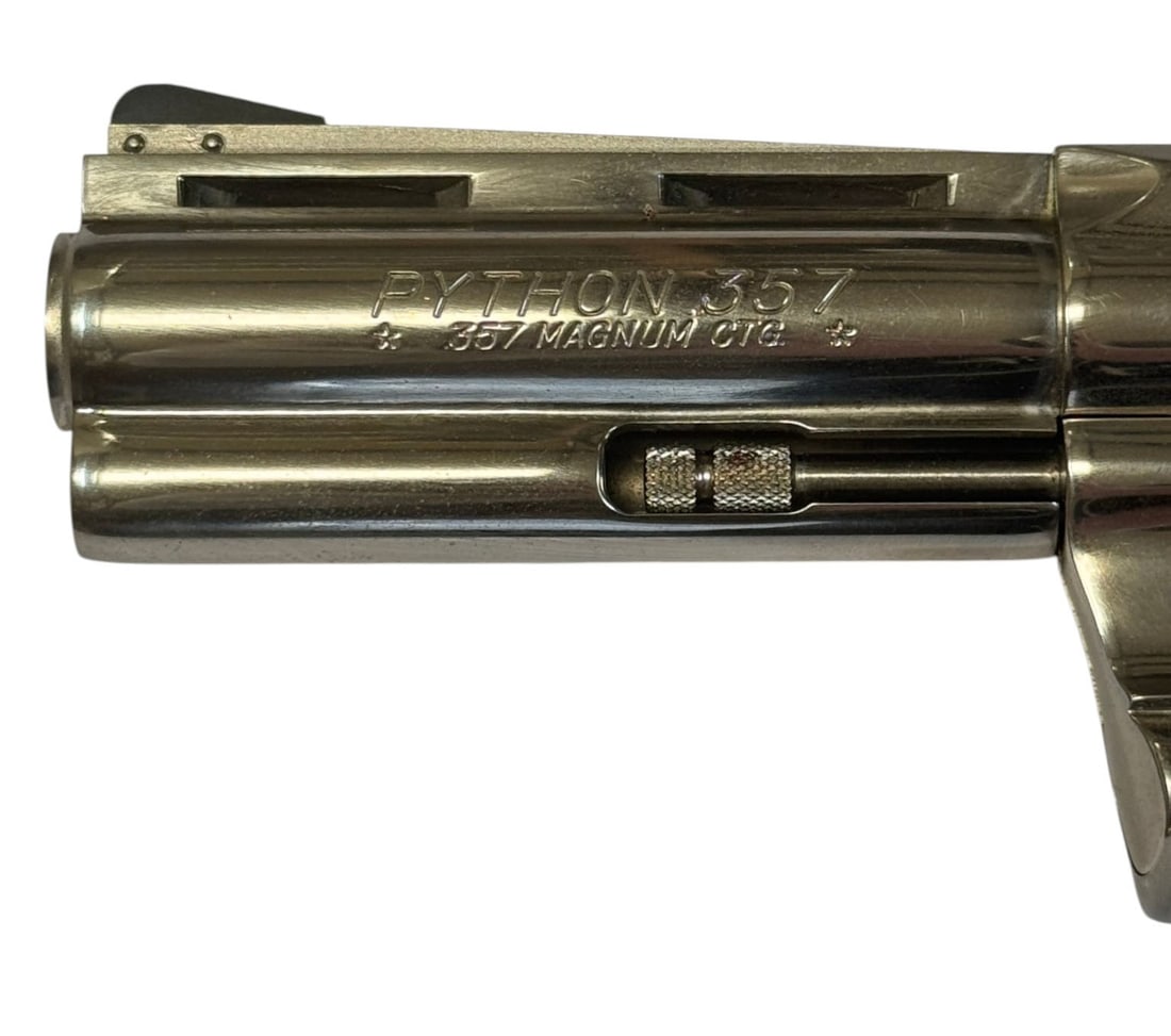 Excellent 1980 Colt Python 4" Nickel .357 MAGNUM Revolver - 7