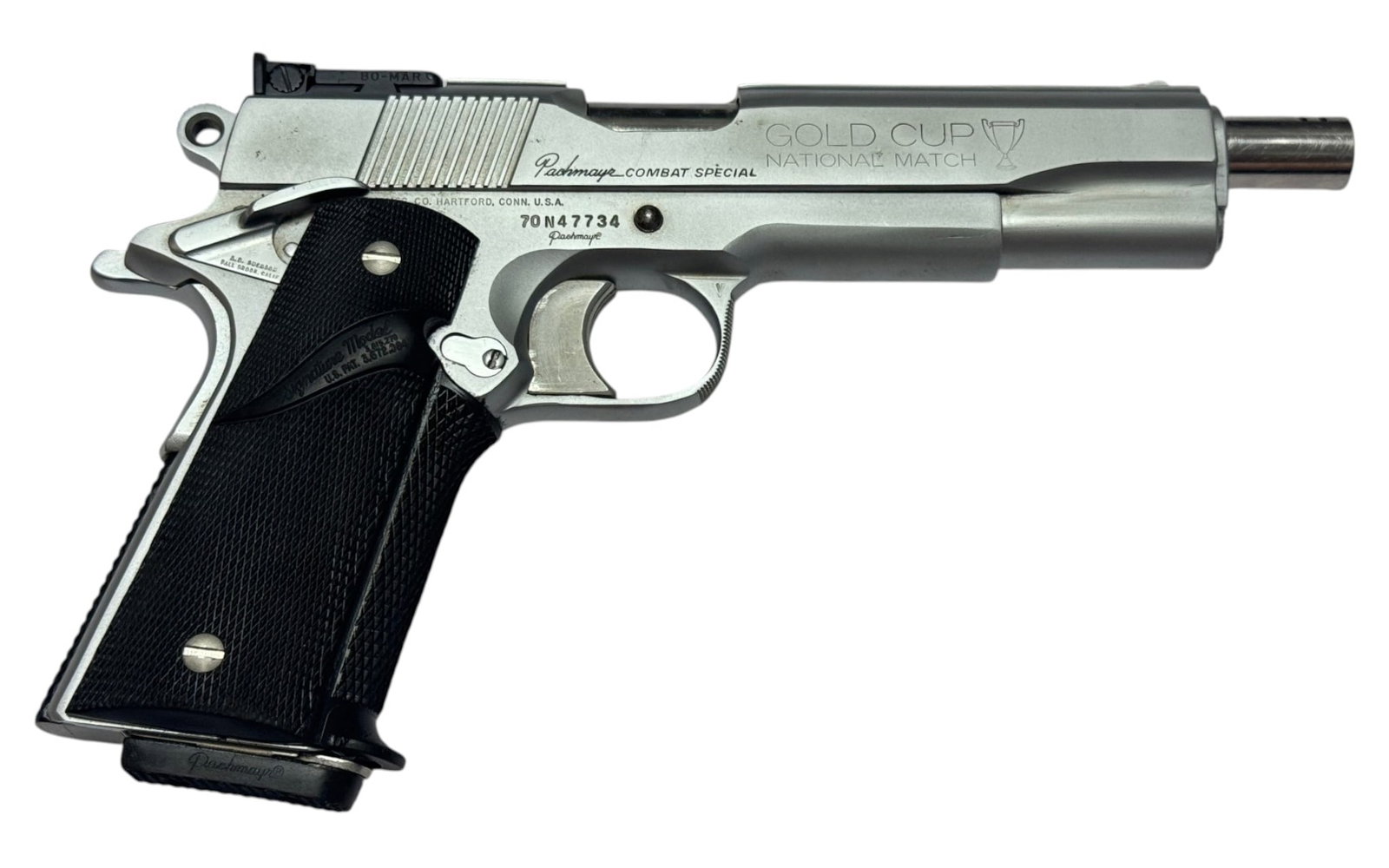 RARE 1977 Colt Gold Cup NM Series 70 “Pachmayr Combat Special” .45 ACP 1911 Pistol w/ Sw - 2