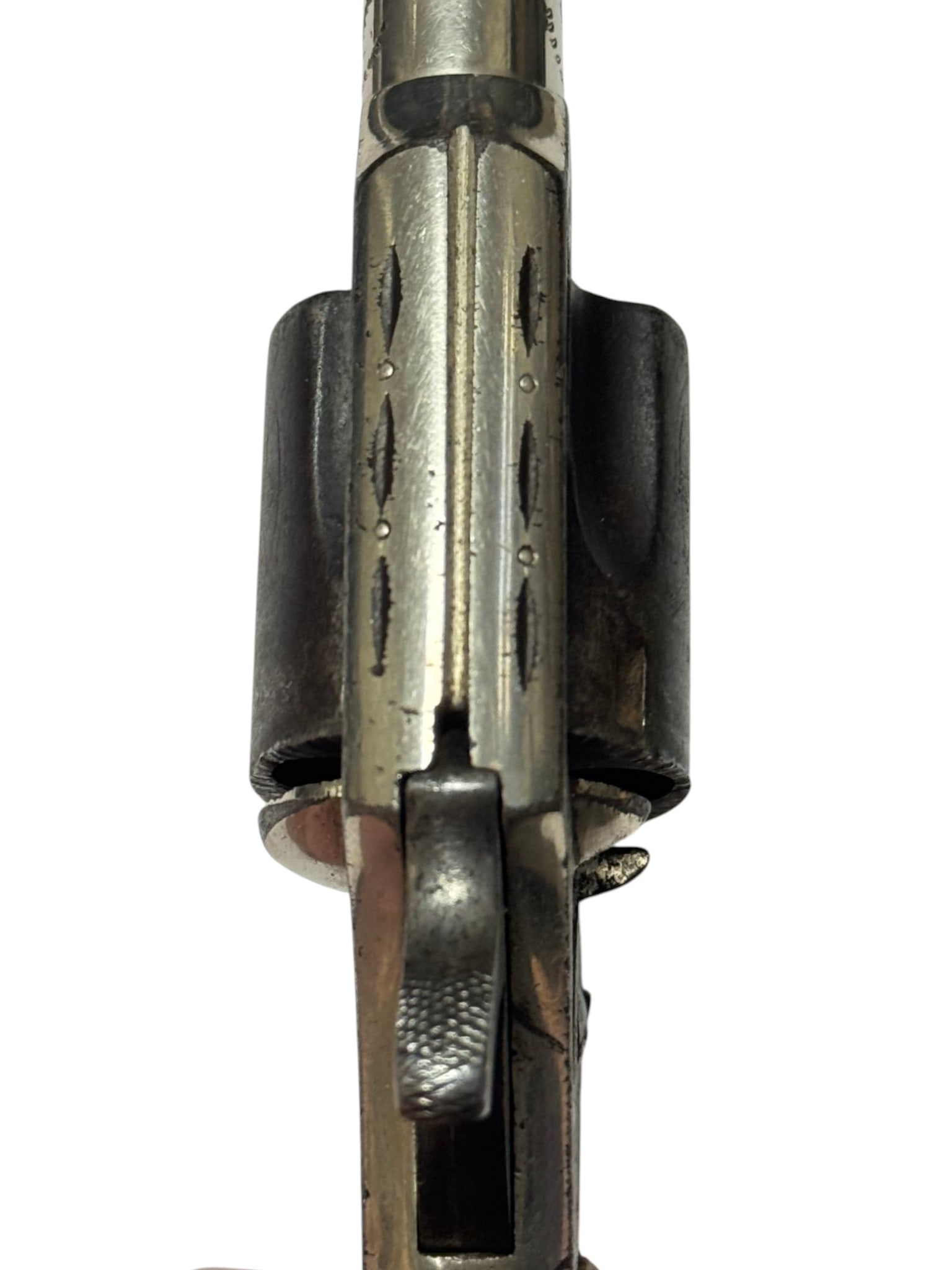 Antique Engraved William Tell “Colt New Line” .32 CAL. Spur Trigger Revolver w/ Bone Gri - 8