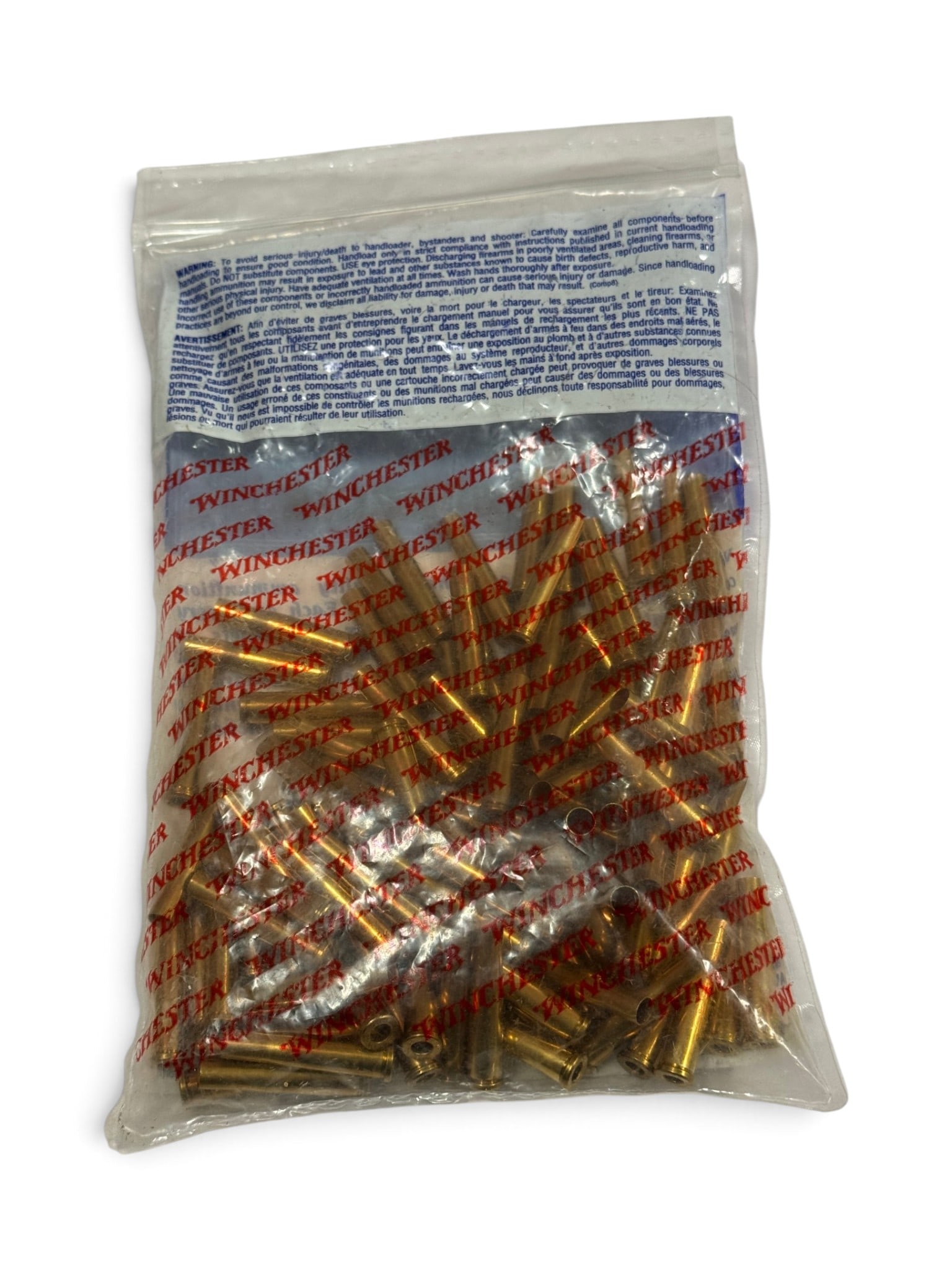 New 100qty. of .22 HORNET W-W SUPER UNPRIMED Brass Shells for Reloading - 3