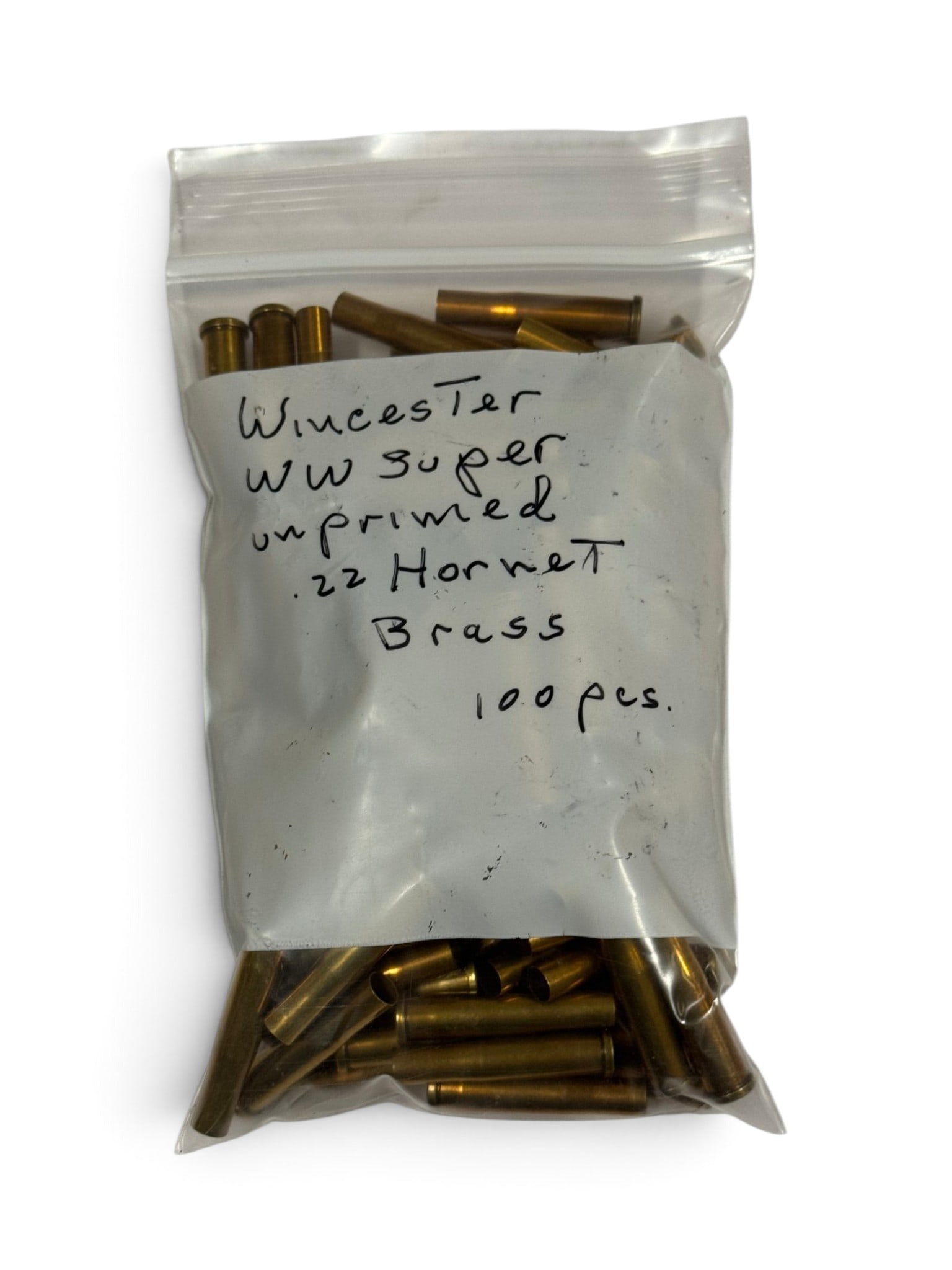 100qty. of .22 HORNET W-W SUPER Shot Brass Shells for Reloading (1 of 4)