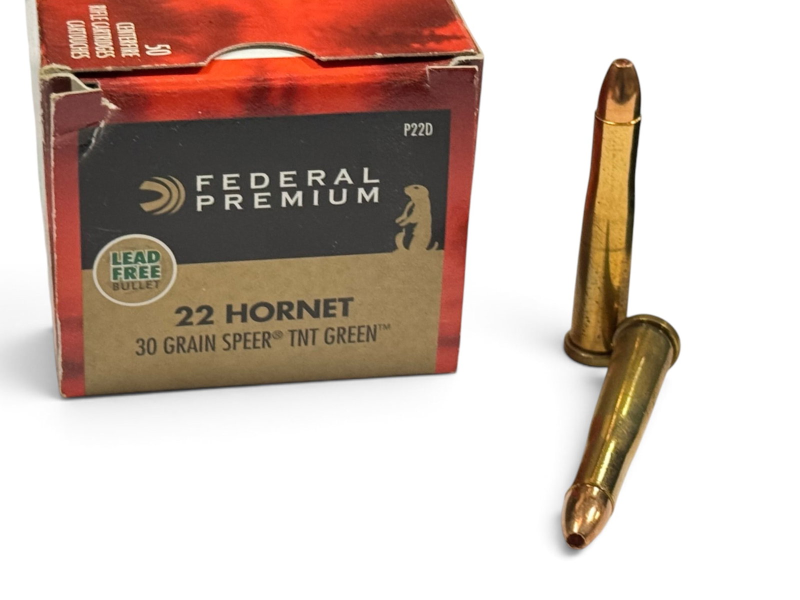 NIB 50rds. of .22 HORNET 30gr. Speer TNT Green HP Federal Premium Ammunition - 2