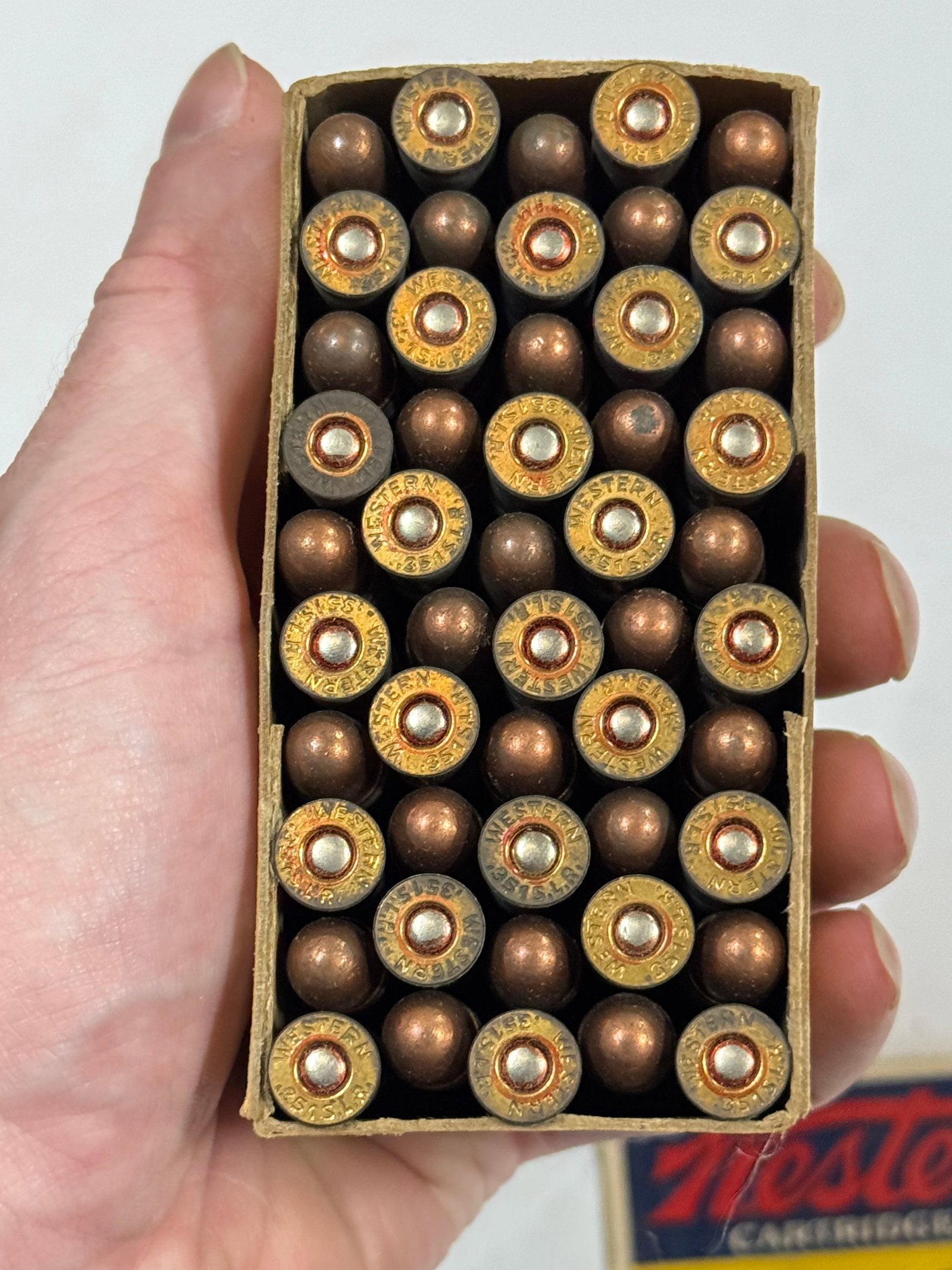 RARE Vintage NOS 50rds. of .351 WIN. S. L. R. 180gr. MC Western (.351 WSL) Ammunition - 4