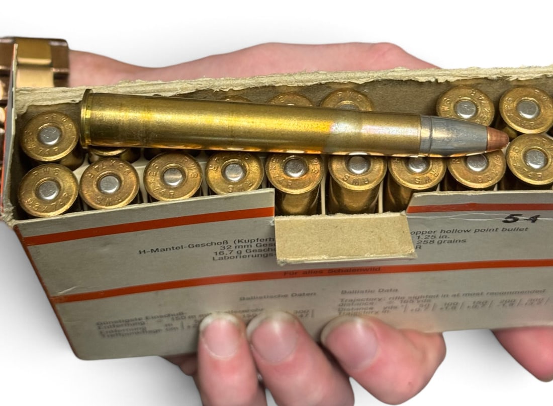 NIB Vintage Collectible German 20rds. of 9.3x74r 258gr.Buchsenpatronen Ammunition - 2