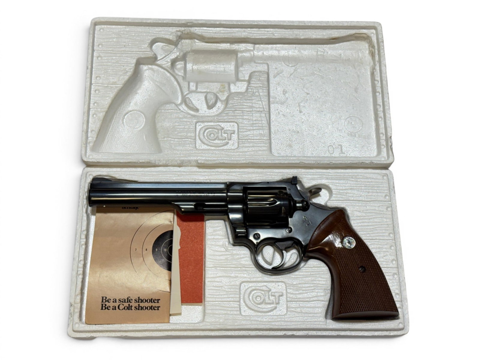 Excellent 1976 Colt Trooper MK. III 6" Blued .357 MAGNUM in Factory Styrofoam Insert - 2