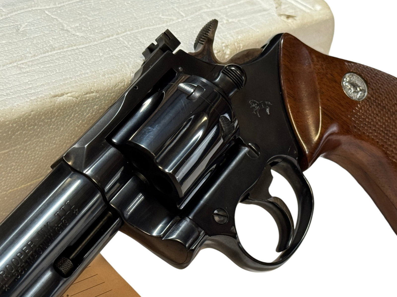 Excellent 1976 Colt Trooper MK. III 6" Blued .357 MAGNUM in Factory Styrofoam Insert - 8