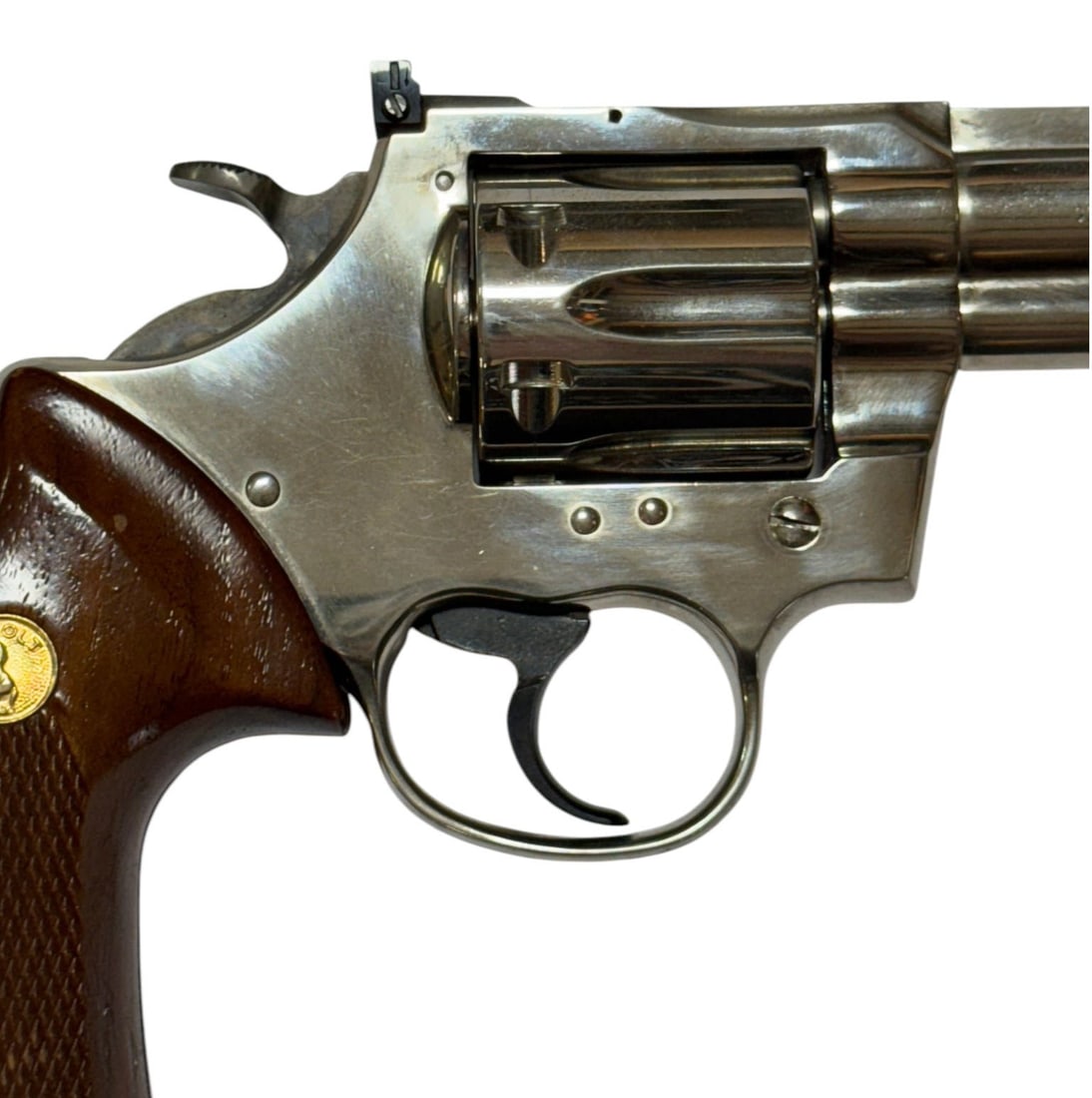 Excellent 1978 Colt Trooper MK. III 4" Nickel .357 MAGNUM Revolver - 9