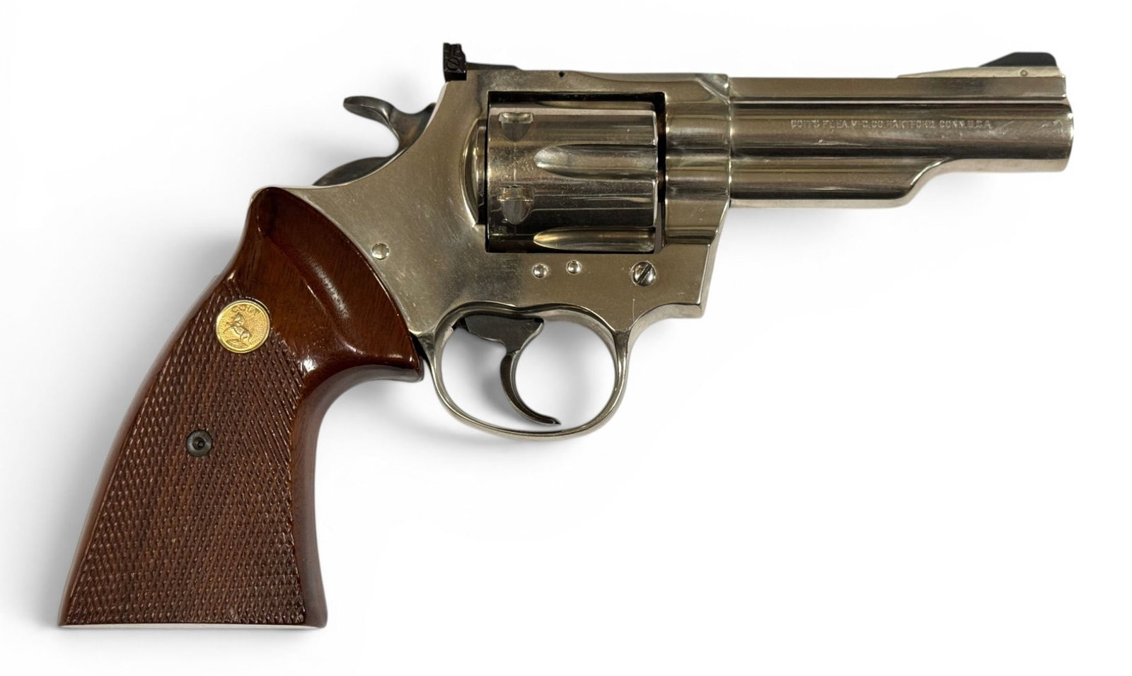 Excellent RARE 1970 Colt Border Patrol 4" Nickel .357 MAGNUM Revolver - 2