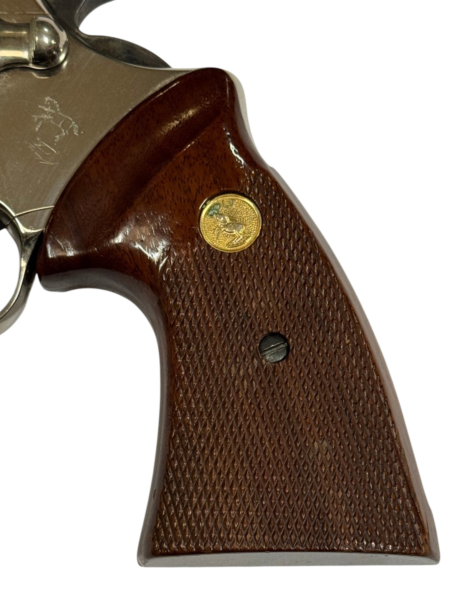 Excellent RARE 1970 Colt Border Patrol 4" Nickel .357 MAGNUM Revolver - 5