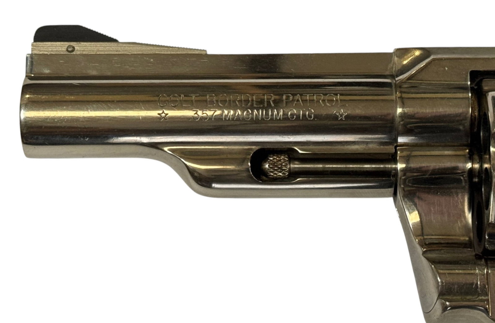 Excellent RARE 1970 Colt Border Patrol 4" Nickel .357 MAGNUM Revolver - 7