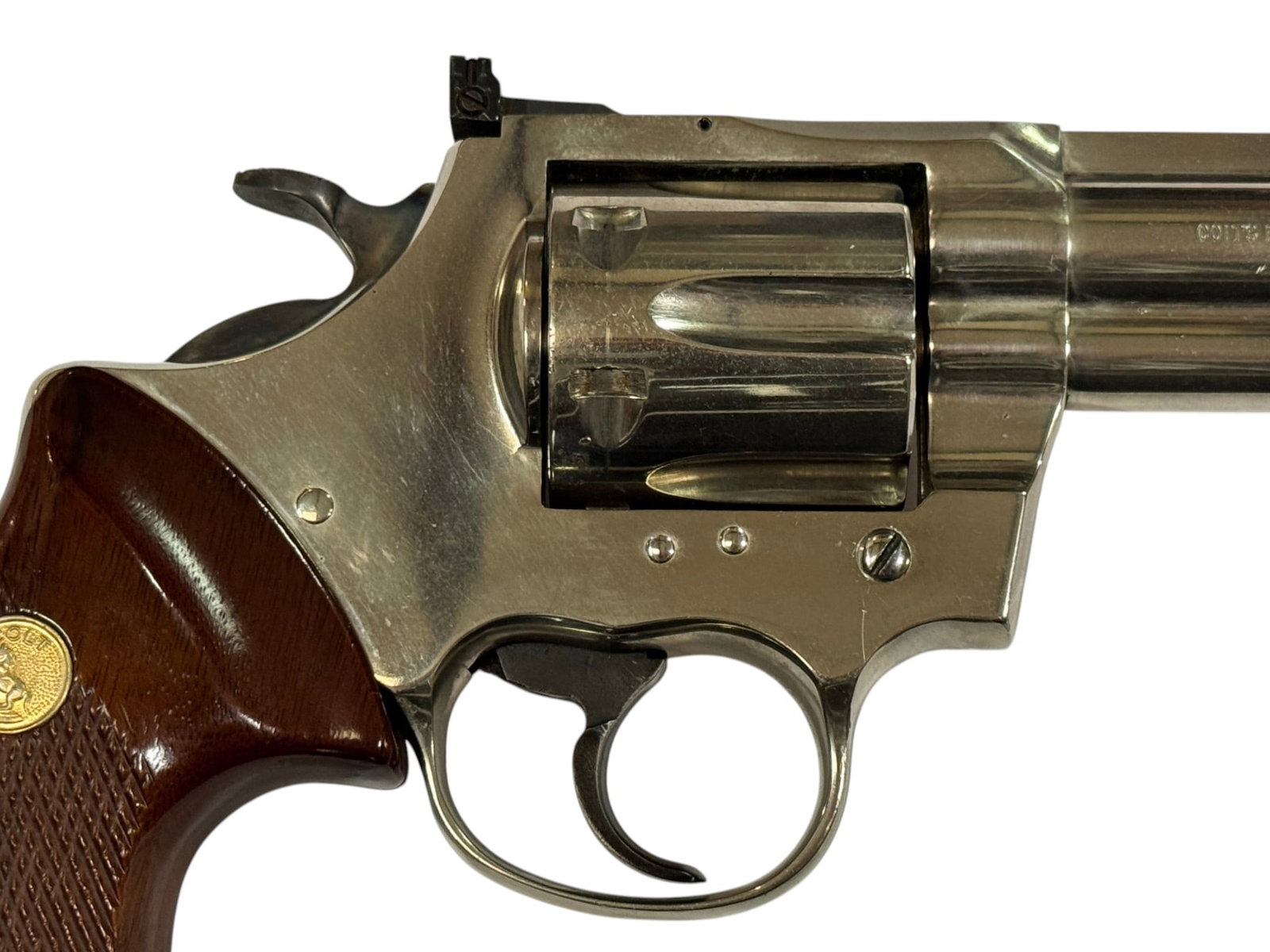 Excellent RARE 1970 Colt Border Patrol 4" Nickel .357 MAGNUM Revolver - 9