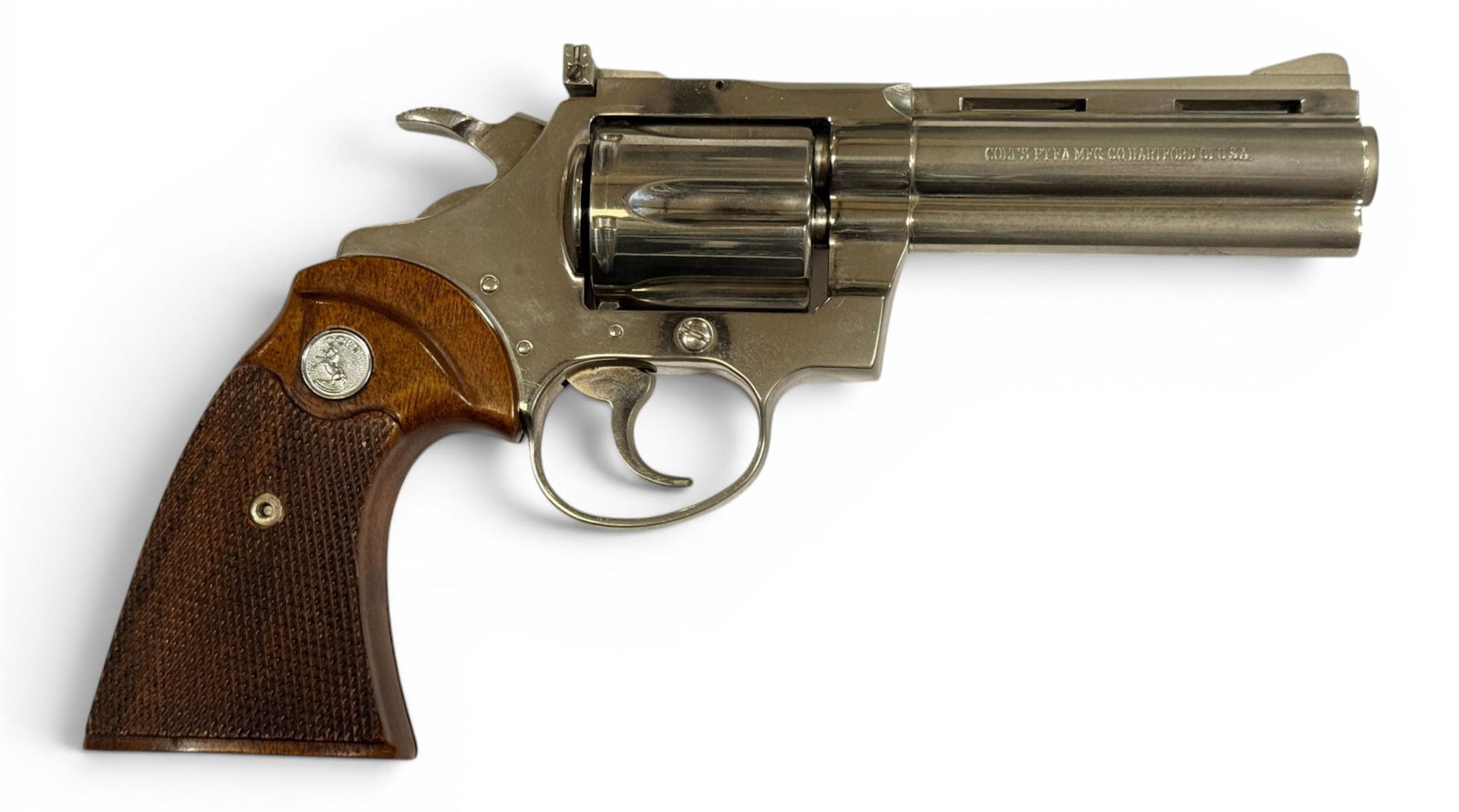 Excellent RARE 1971 Colt Diamondback 4" Nickel .38 SPECIAL Revolver - 2