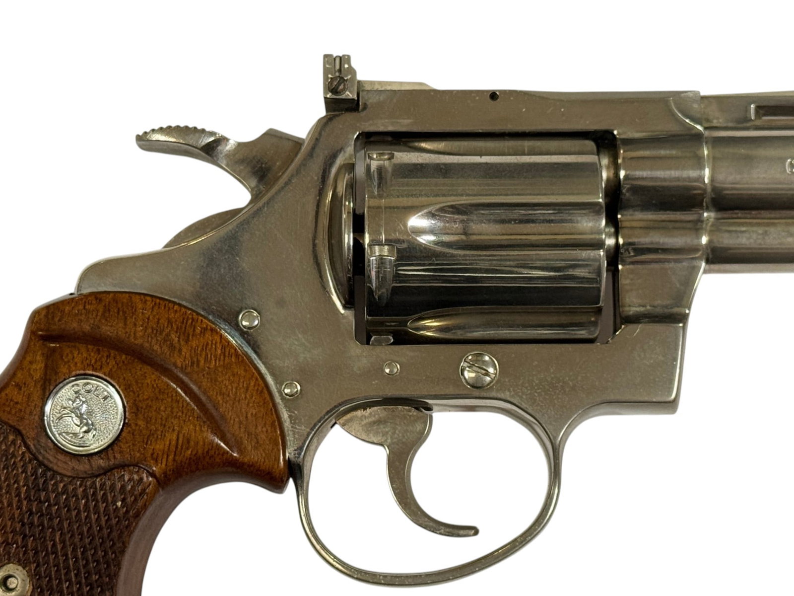 Excellent RARE 1971 Colt Diamondback 4" Nickel .38 SPECIAL Revolver - 9