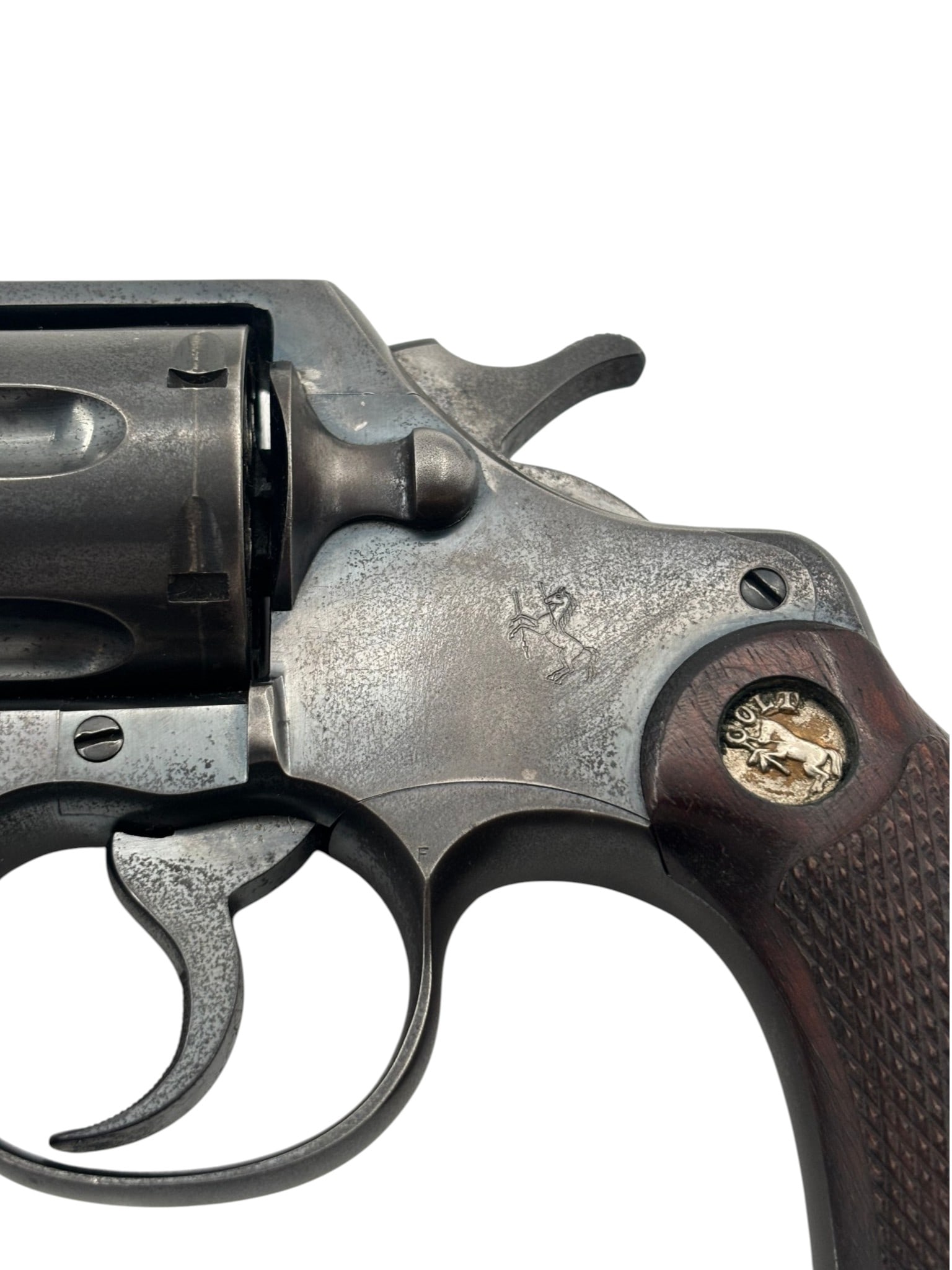 1947 Colt Official Police Heavy Barrel .38 SPL Revolver Police Issued with Landyard Loop - 3