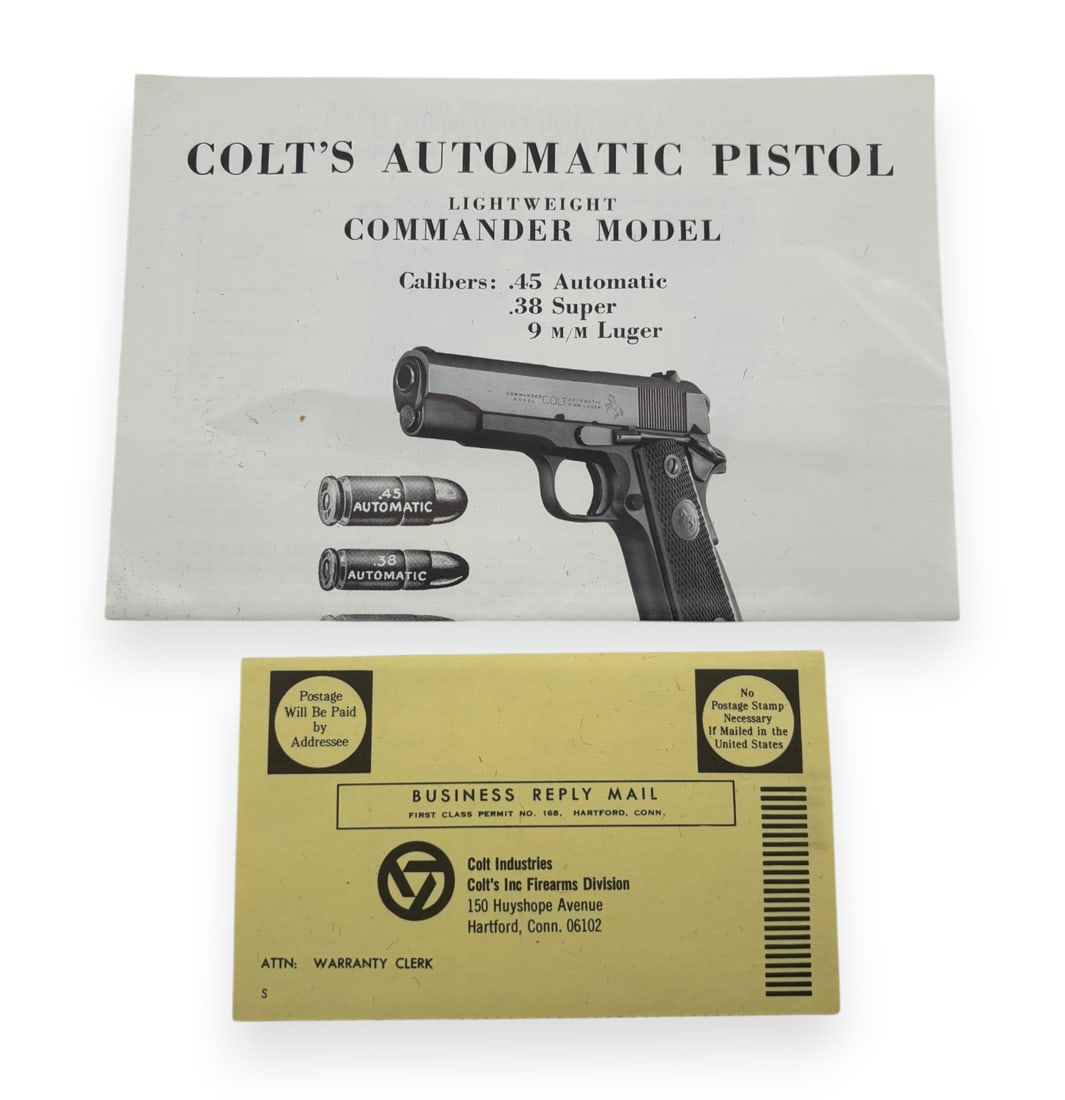 NIB 1969 Colt Lightweight Commander Model 1911 Semi-Automatic 9mm Pistol with Original Box - 5