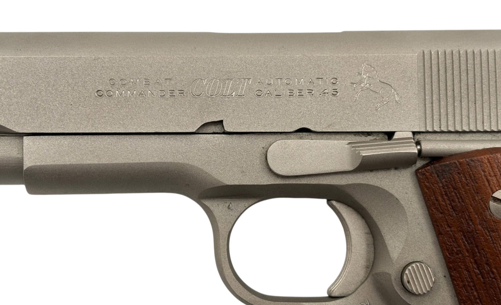 Rare NIB 1973 Colt Combat Commander Satin Nickel .45 ACP Semi-Automatic Pistol with Original Box - 7