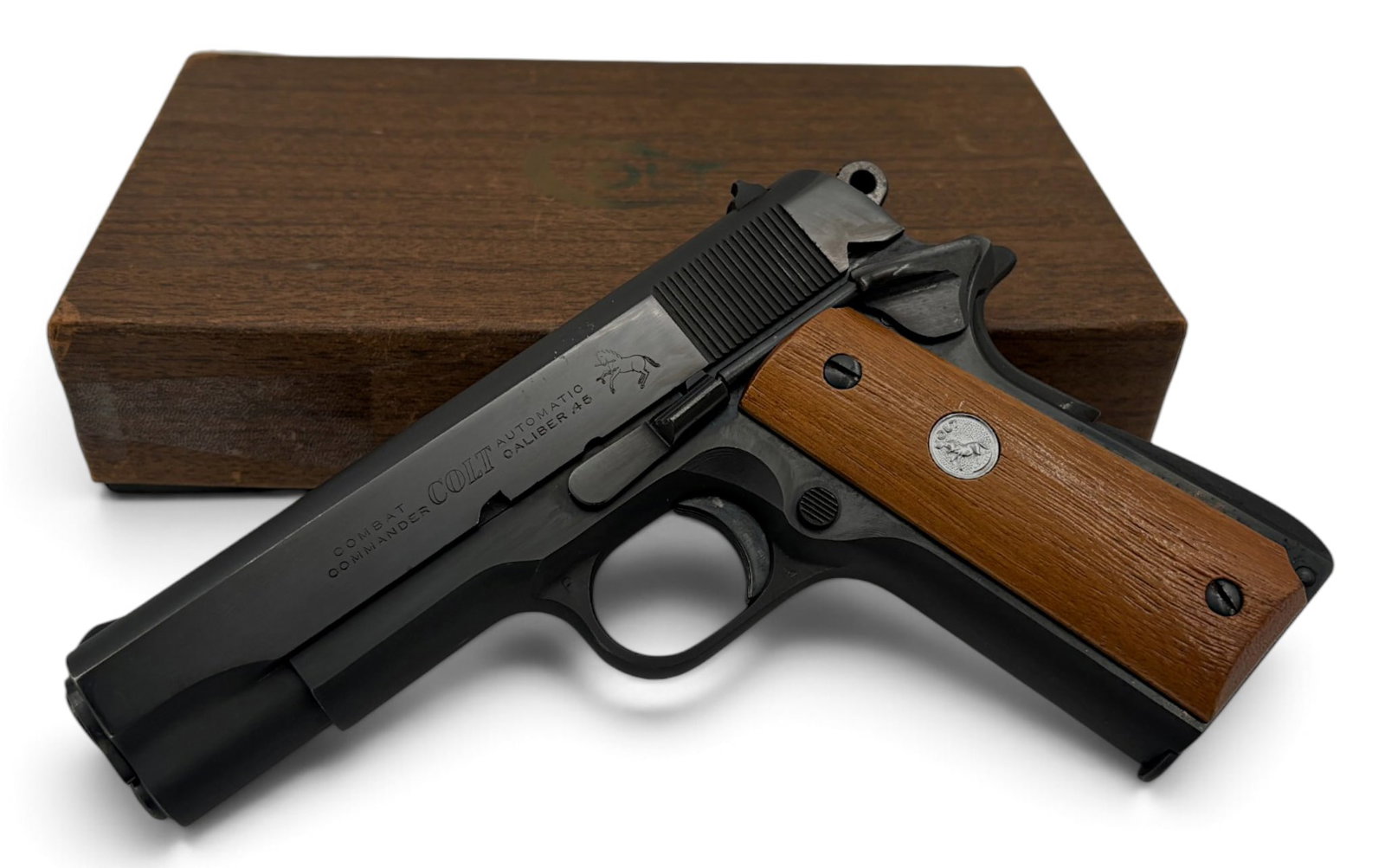 NIB 1973 Colt Combat Commander 1911 Blued .45 ACP Semi-Automatic Pistol (1 of 13)