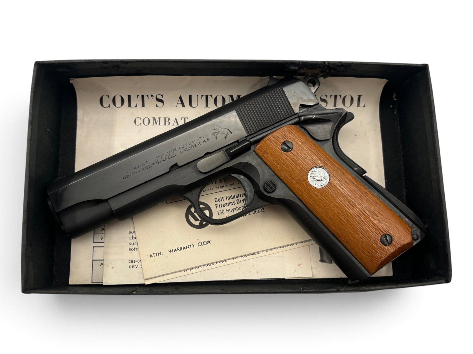 NIB 1973 Colt Combat Commander 1911 Blued .45 ACP Semi-Automatic Pistol - 2