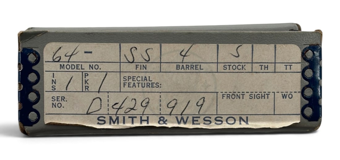LNIB 1975 Smith & Wesson Model 64 (No Dash) Stainless Steel .38 SPECIAL Revolver in Original Box - 13