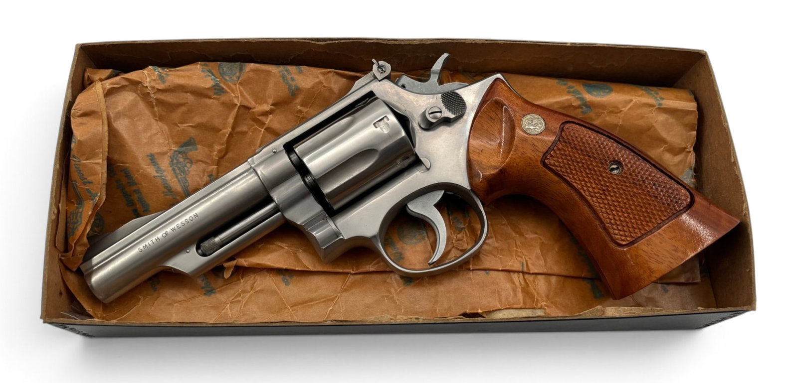 NIB 1974 Smith & Wesson Model 66 (No Dash) 4" Stainless .357 COMBAT MAGNUM Revolver in Original - 12