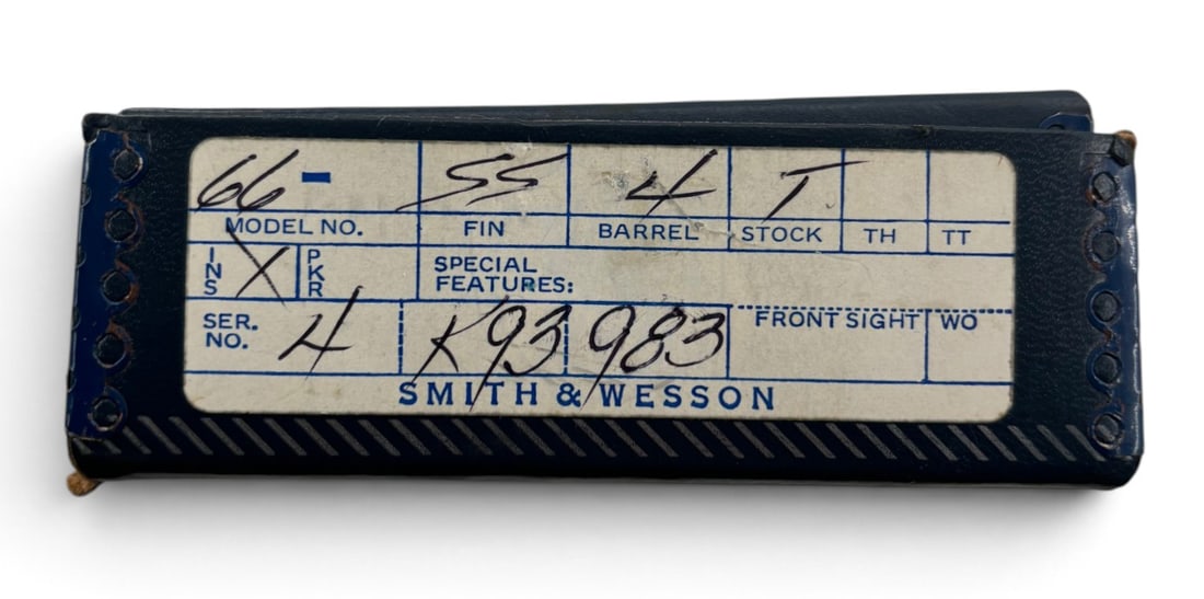 NIB 1974 Smith & Wesson Model 66 (No Dash) 4" Stainless .357 COMBAT MAGNUM Revolver in Original - 15