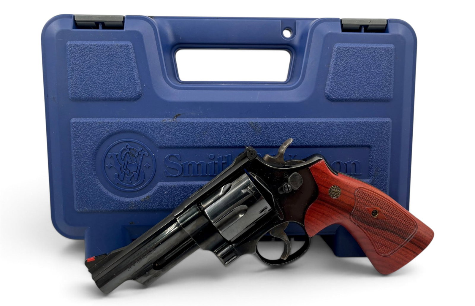 NIB Smith & Wesson Model 29-10 SA/DA .44 MAGNUM Revolver in Original Box: S#: DBX6248, matches on box | Product No: 150254 | 4" Barrel | 6-shot SA/DA | Comes in original hard case with matching label and Comes with lock, receipt, proof it has been shot by manufacturer, and