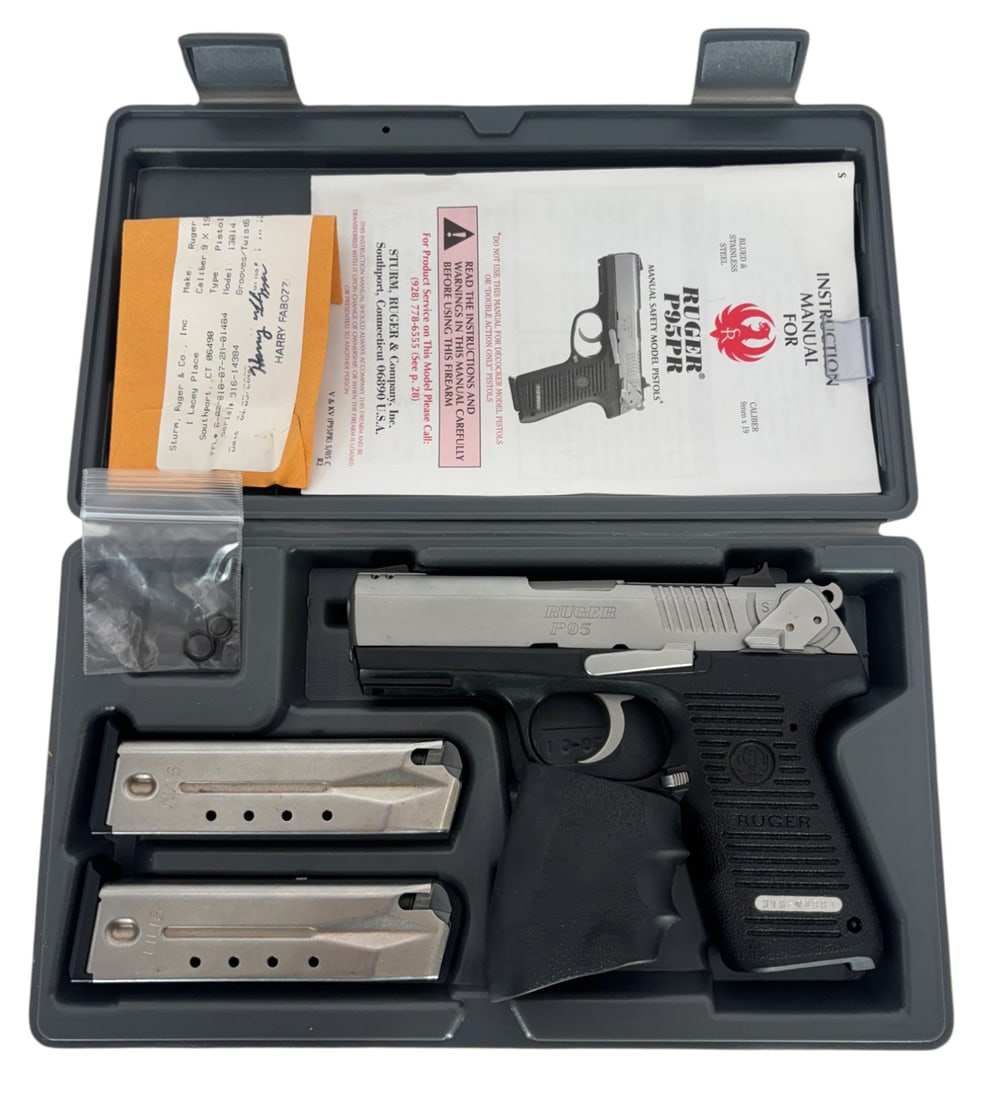 LNIB Ruger P95PR Stainless 9mm Semi-Automatic Pistol with Original Box - 2