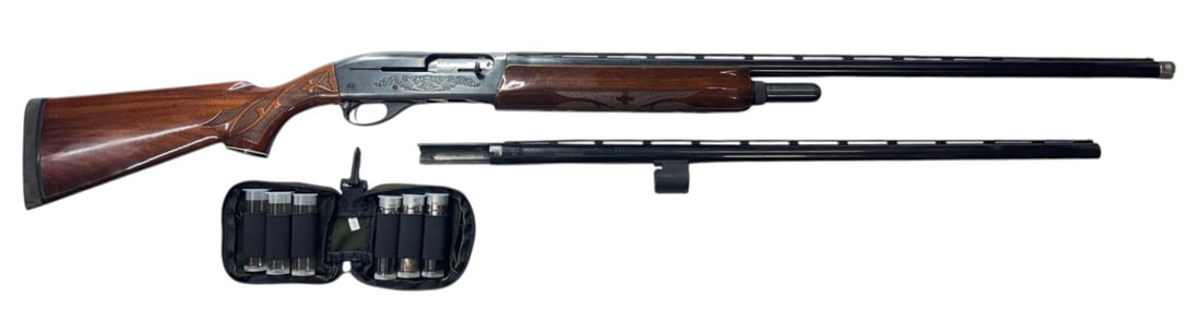 1989 Remington Model 1100 Deluxe 12 GA. Semi-Automatic Shotgun 2-Barrel Set in Case w/ Chokes - 2