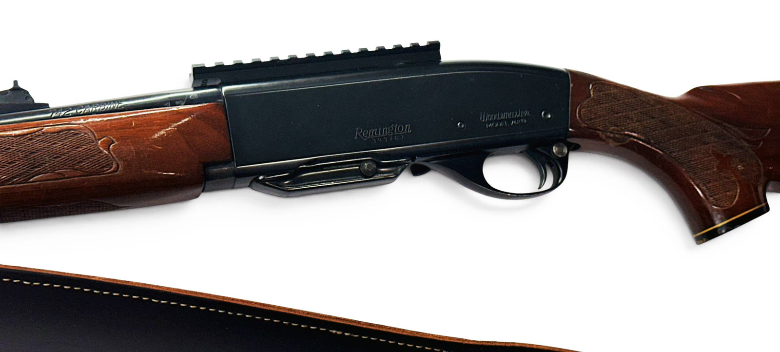 Excellent 1980 Remington 742 Woodsmaster BDL Deluxe “742 CARBINE” .30-06 SPRG. Rifle w/ : S#: 393767 | 18.5" Barrel | KA Date Code = May 1980 | Features the Deluxe Basketweave Walnut Wood Furniture with Monte Carlo Comb | Comes with a nice Genuine Remington Leather Padded Sling and (1)
