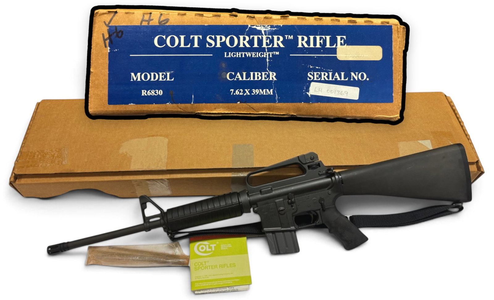 First Year PREBAN 1992 NIB Colt Sporter Lightweight R6830 BLUE LABEL 7.62x39 Semi-Automatic Carbine: S#: LH001369 | Model: R6830 | This is the earliest Sporter Lightweight Carbine in 7.62x39 we have ever had the pleasure in selling. It was manufactured in the first year of production, 1992. So early 
